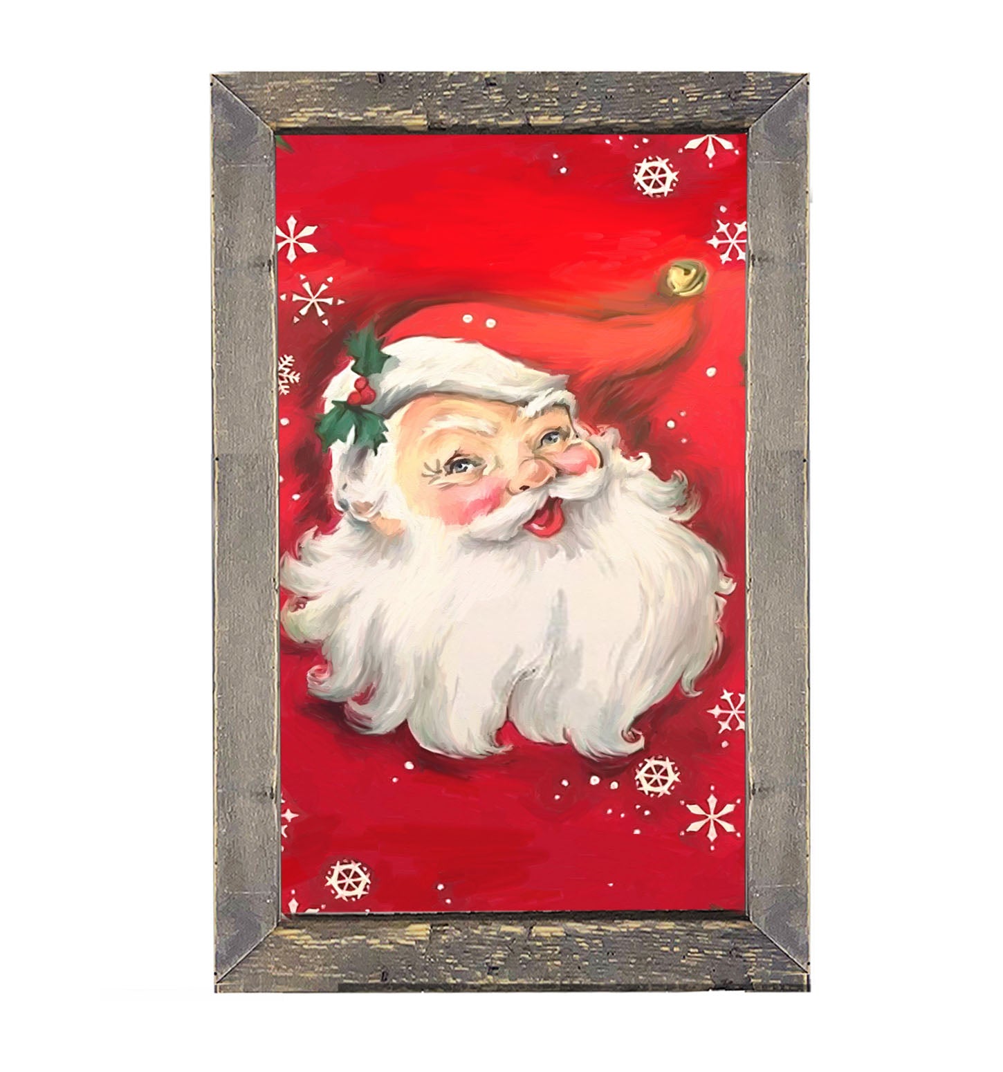 Red Santa with snowflakes