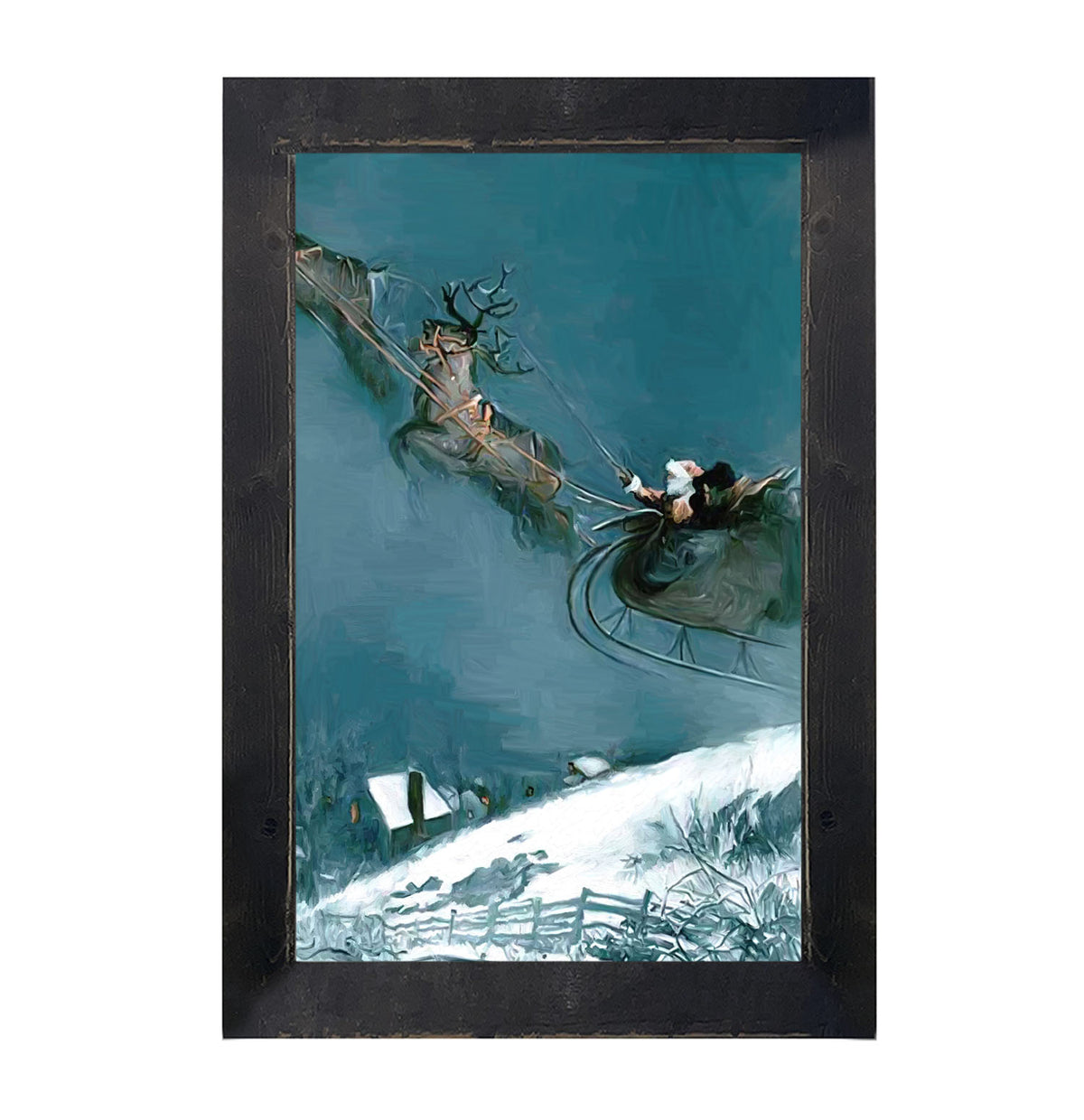 Skyward Santa - Framed art