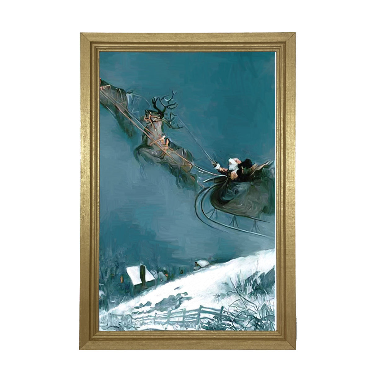 Skyward Santa - Framed art