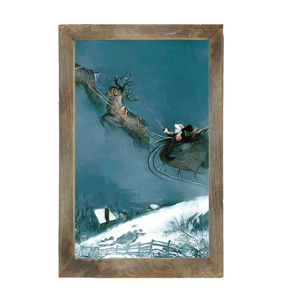 Skyward Santa - Framed art