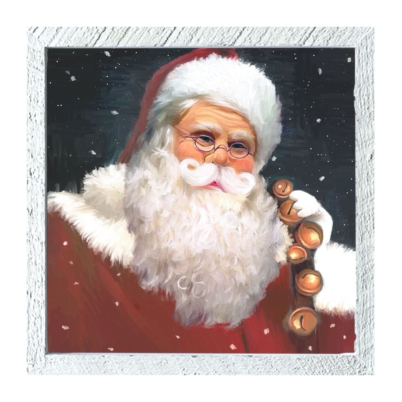 Santa with sleigh bells - Framed art