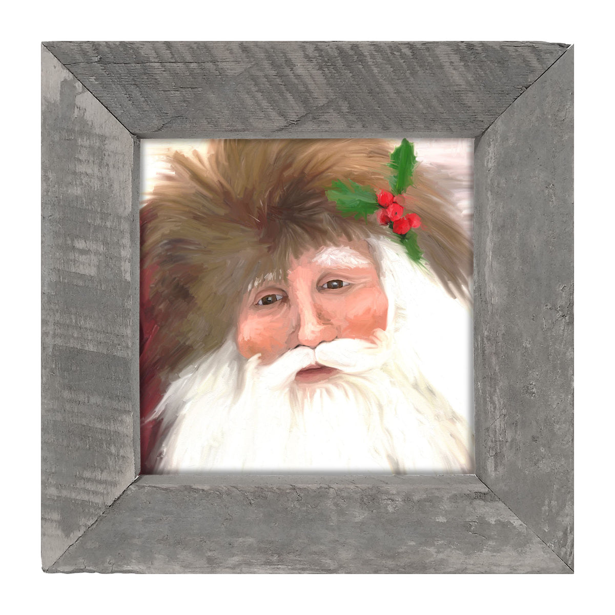 Santa with mistletoe - Framed art
