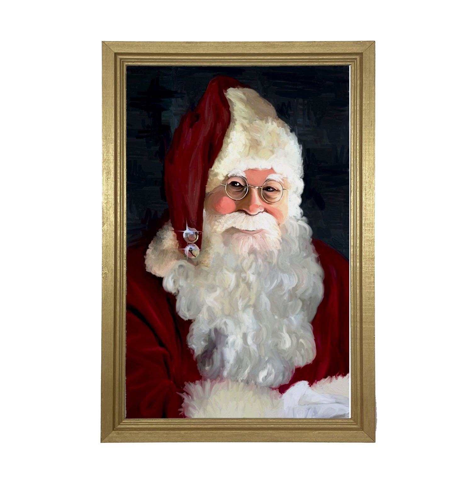 Santa with jingle bells - Framed art