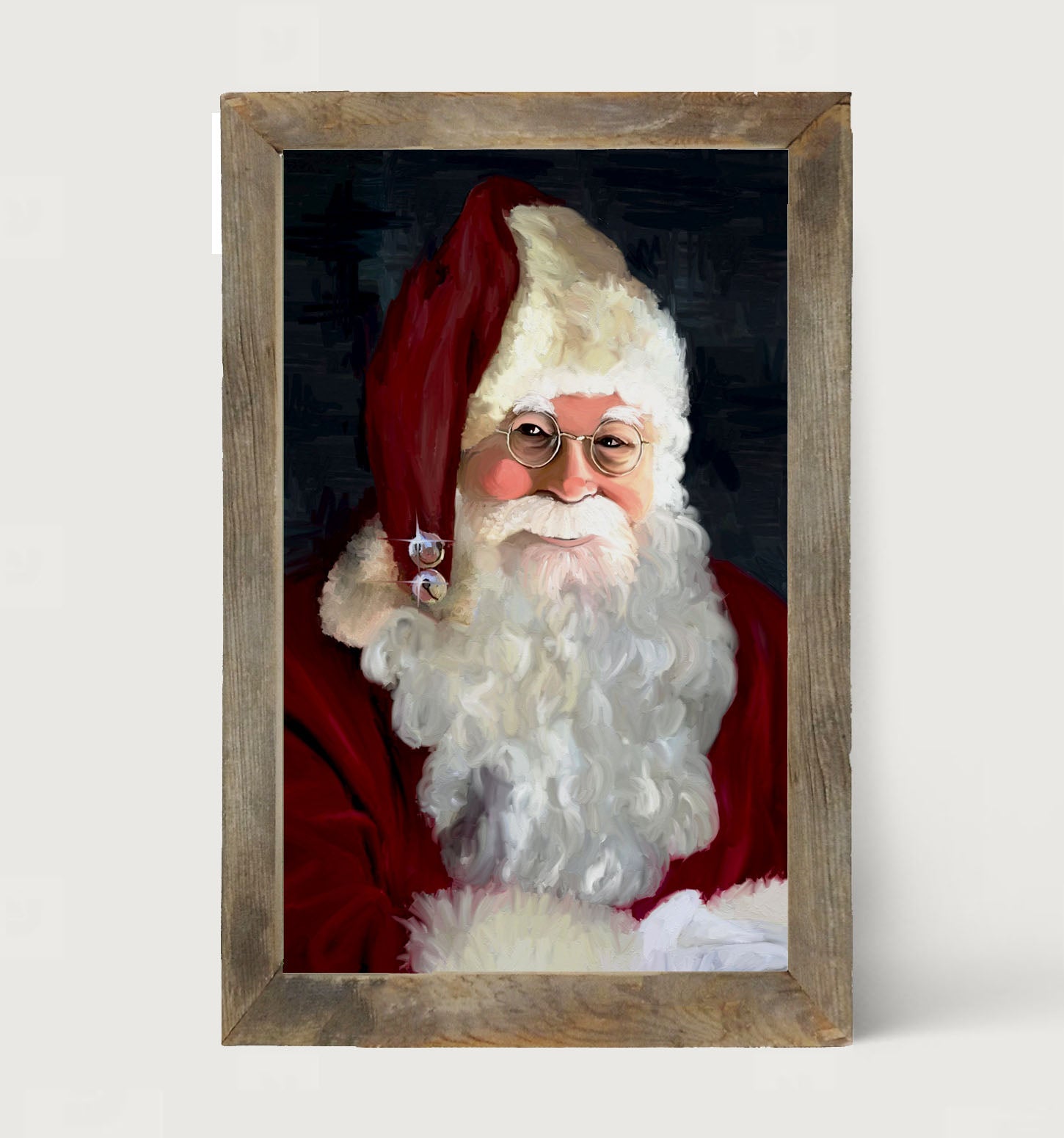 Santa with jingle bells - Framed art