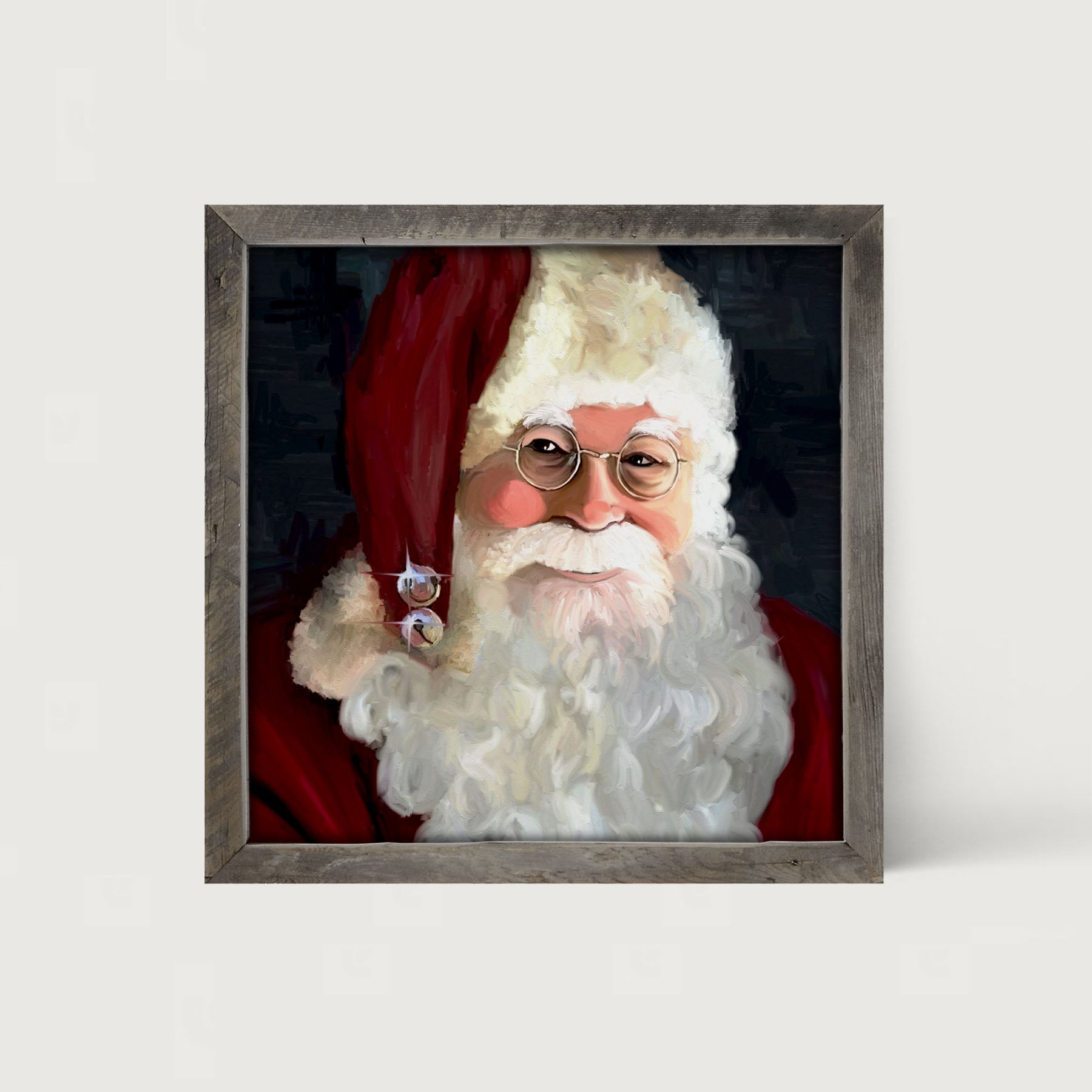 Santa with jingle bells - Framed art