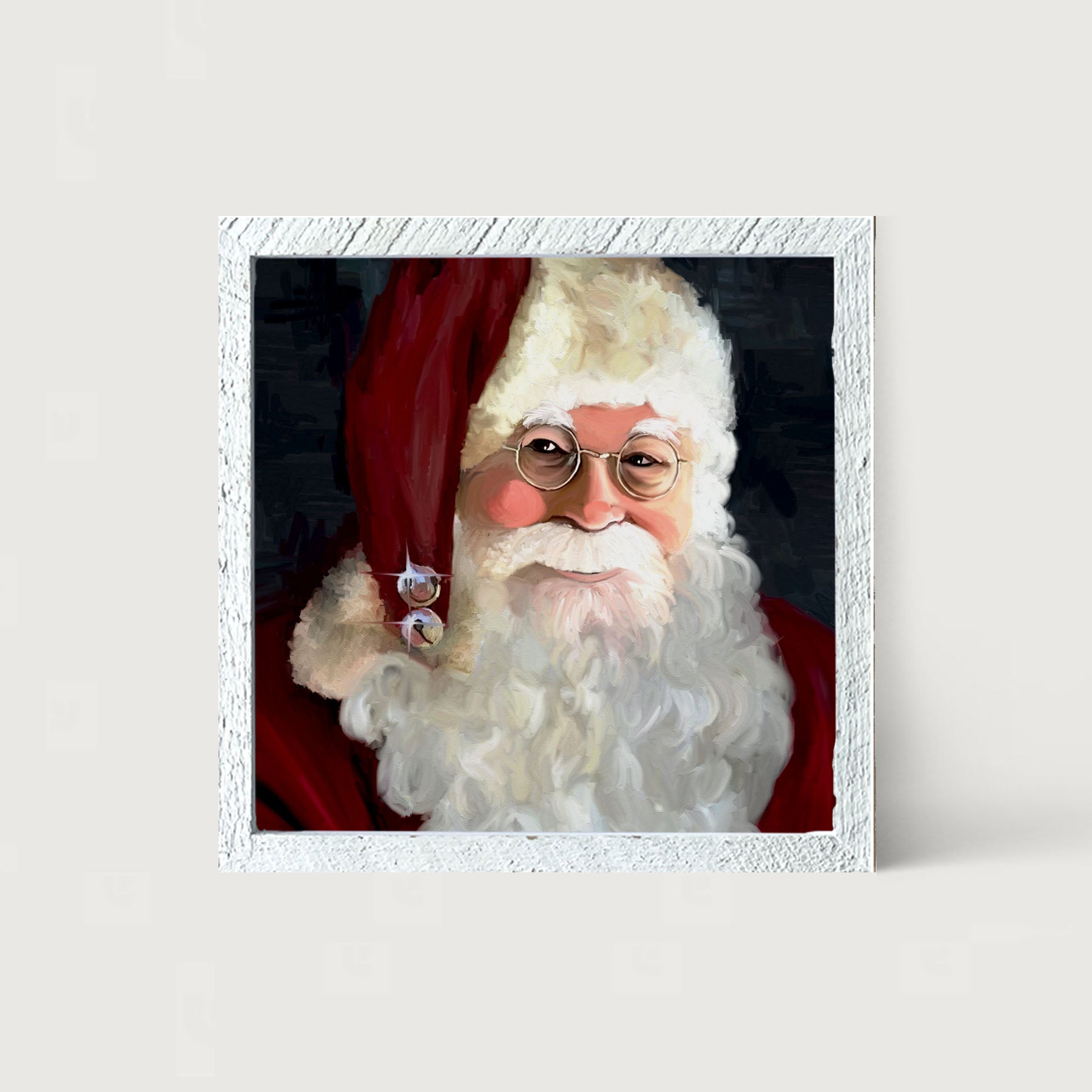 Santa with jingle bells - Framed art