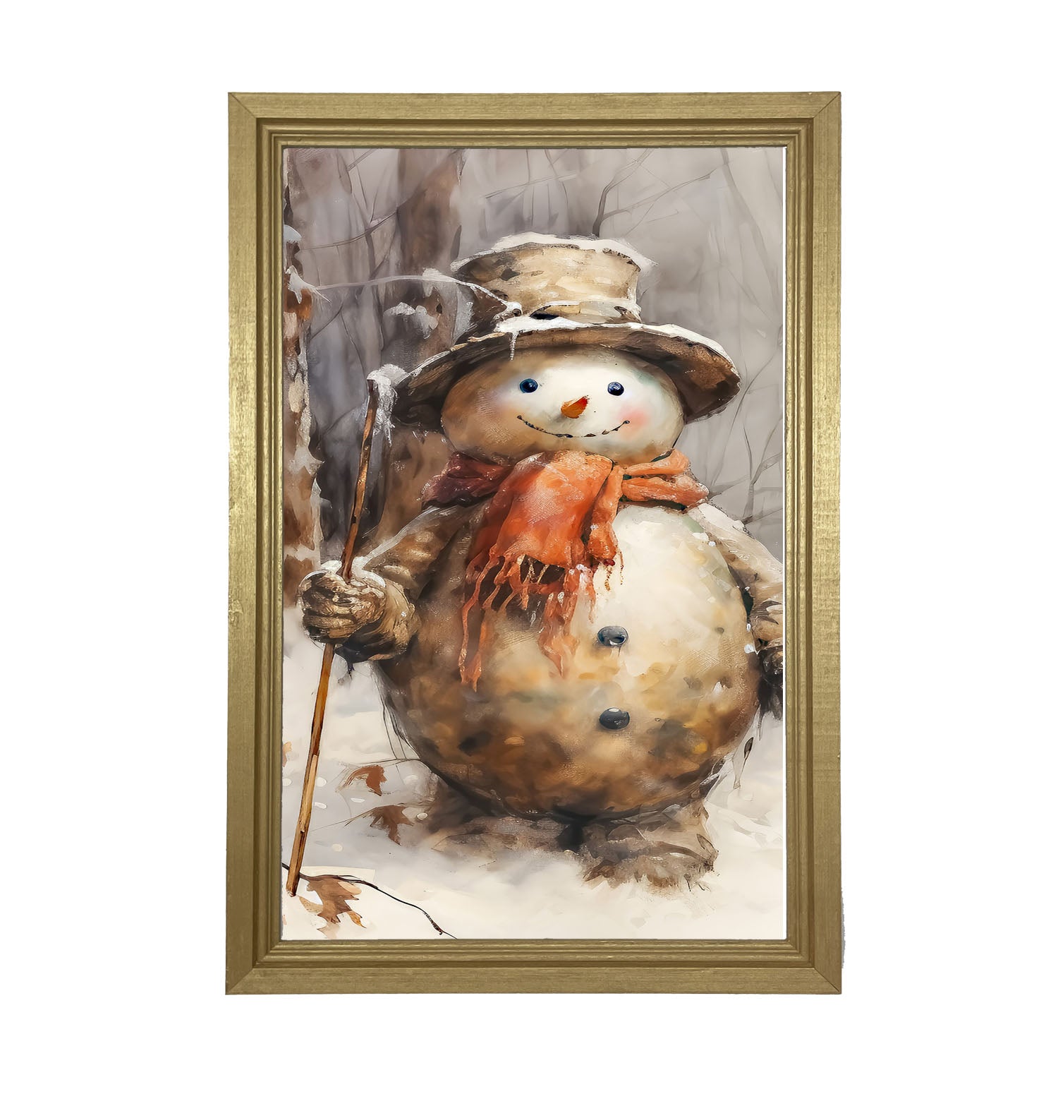 Rustic Snowman - Framed art