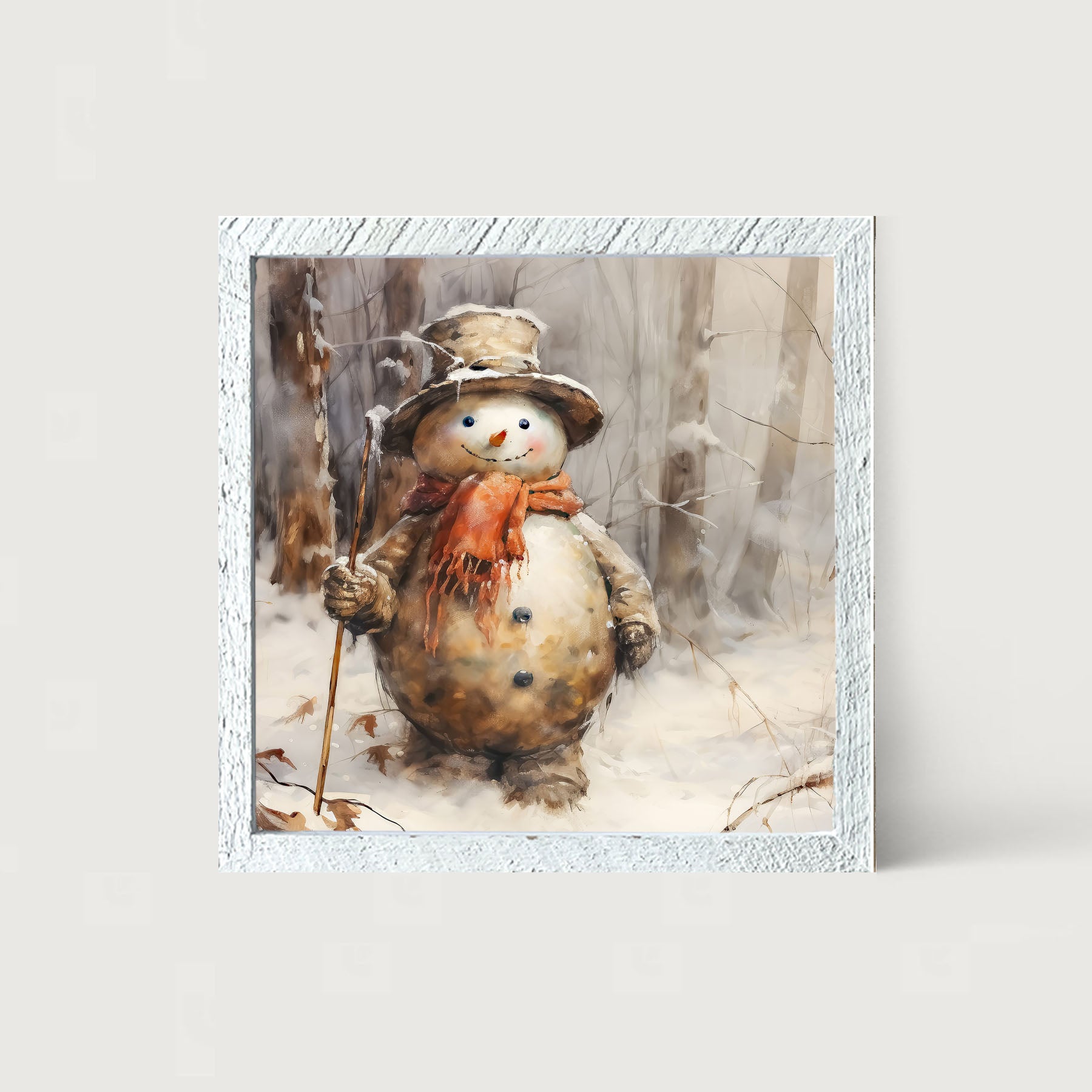 Rustic Snowman - Framed art