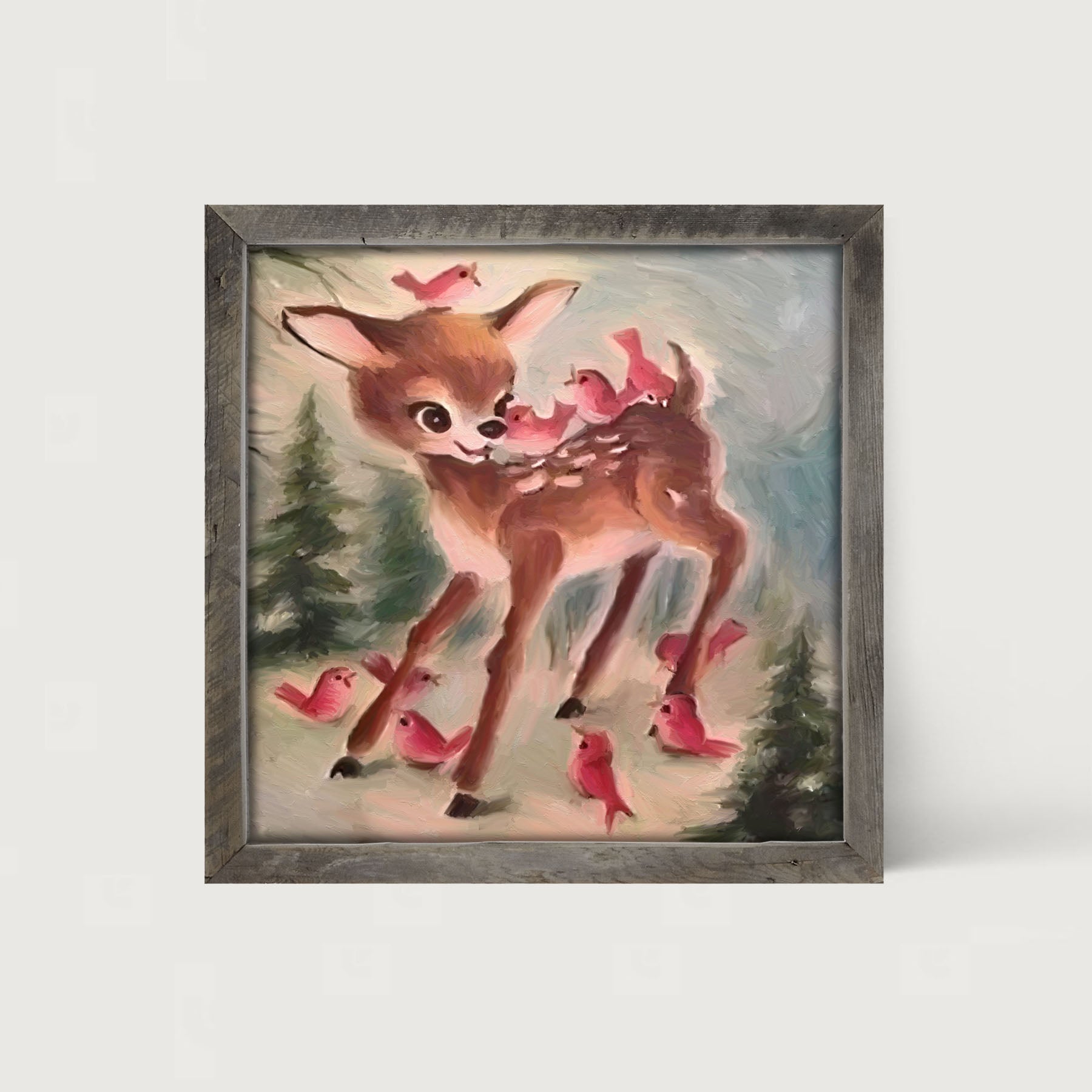 Baby Reindeer - Framed art