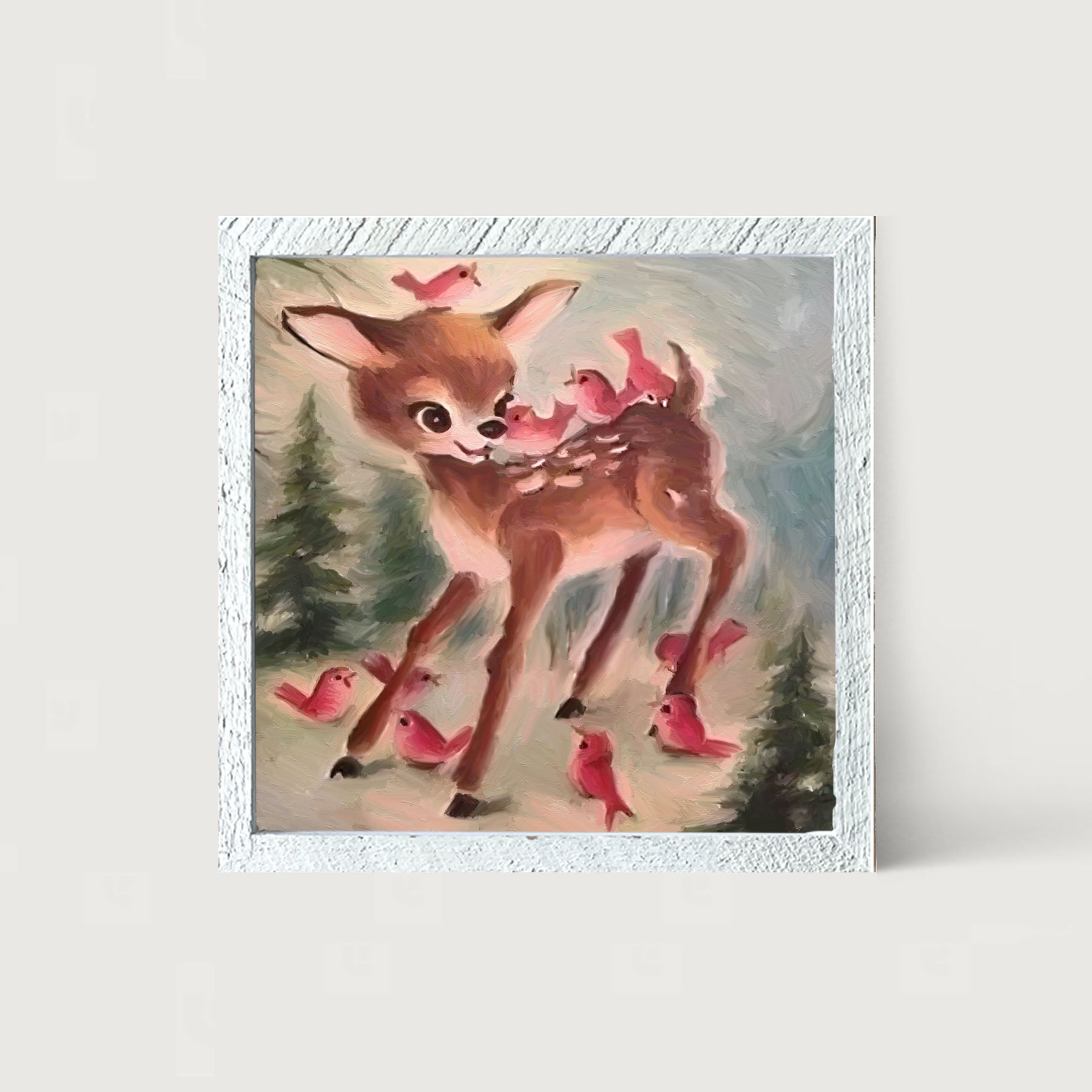 Baby Reindeer - Framed art