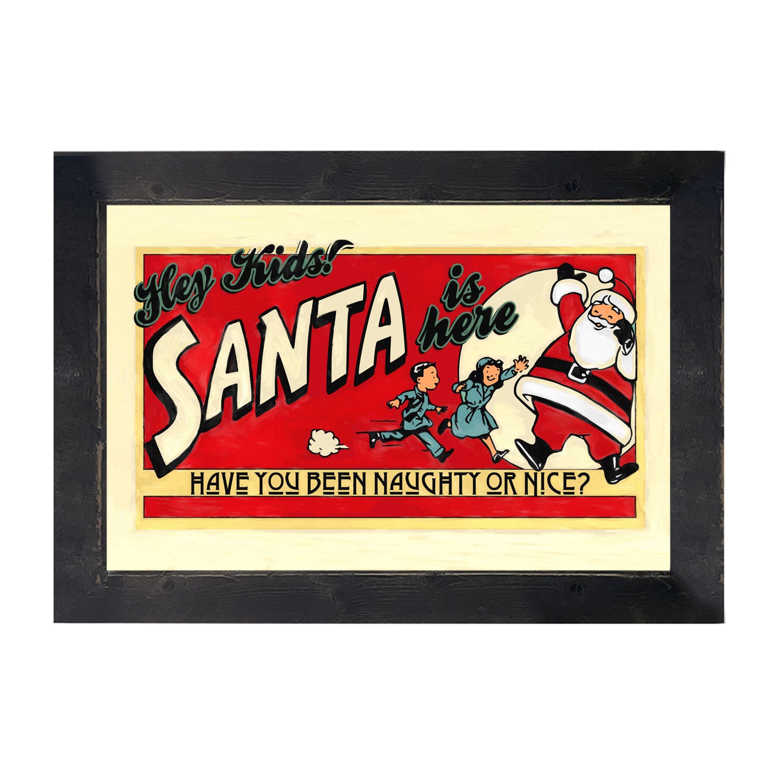 Santa is coming to town - Framed art