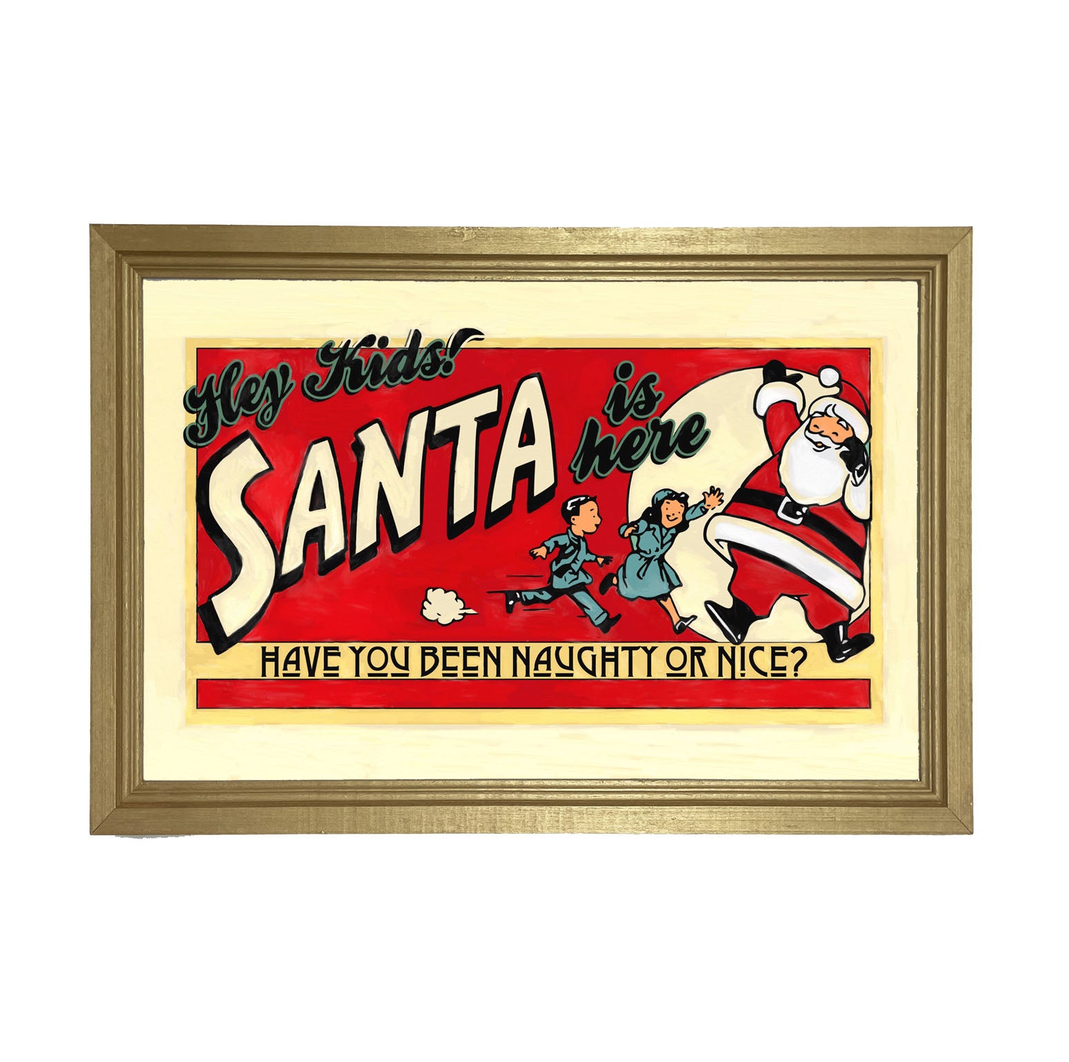 Santa is coming to town - Framed art