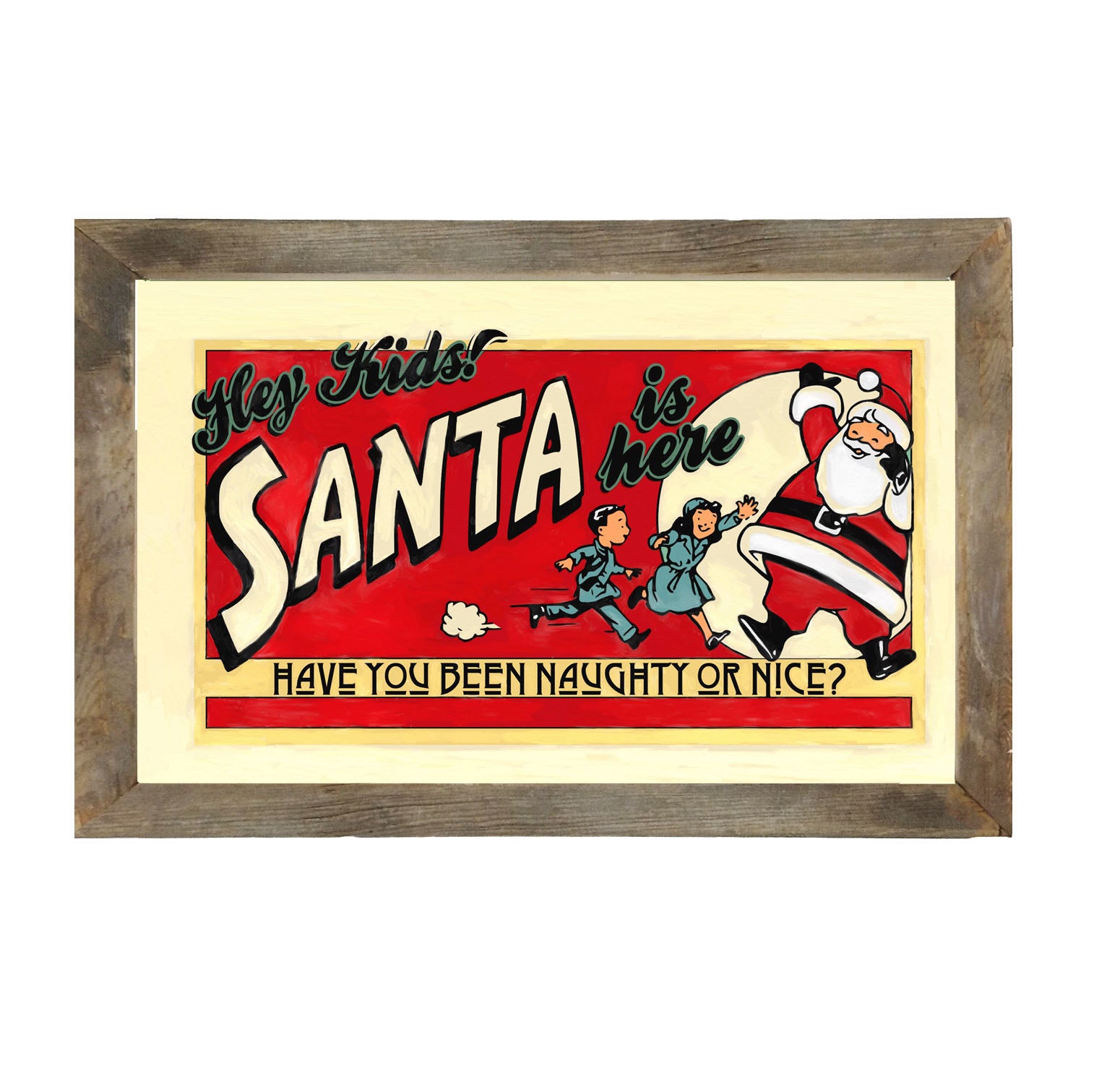 Santa is coming to town - Framed art