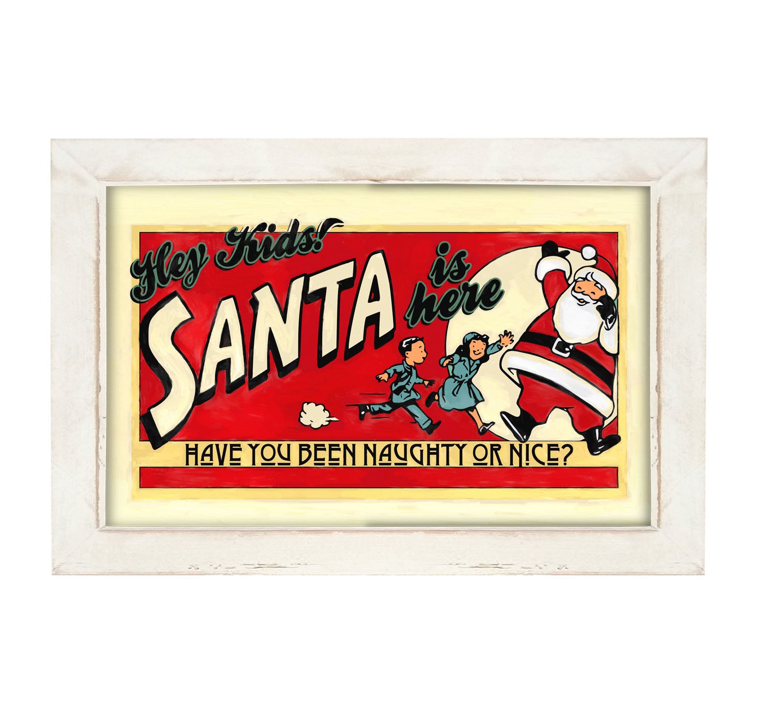 Santa is coming to town - Framed art