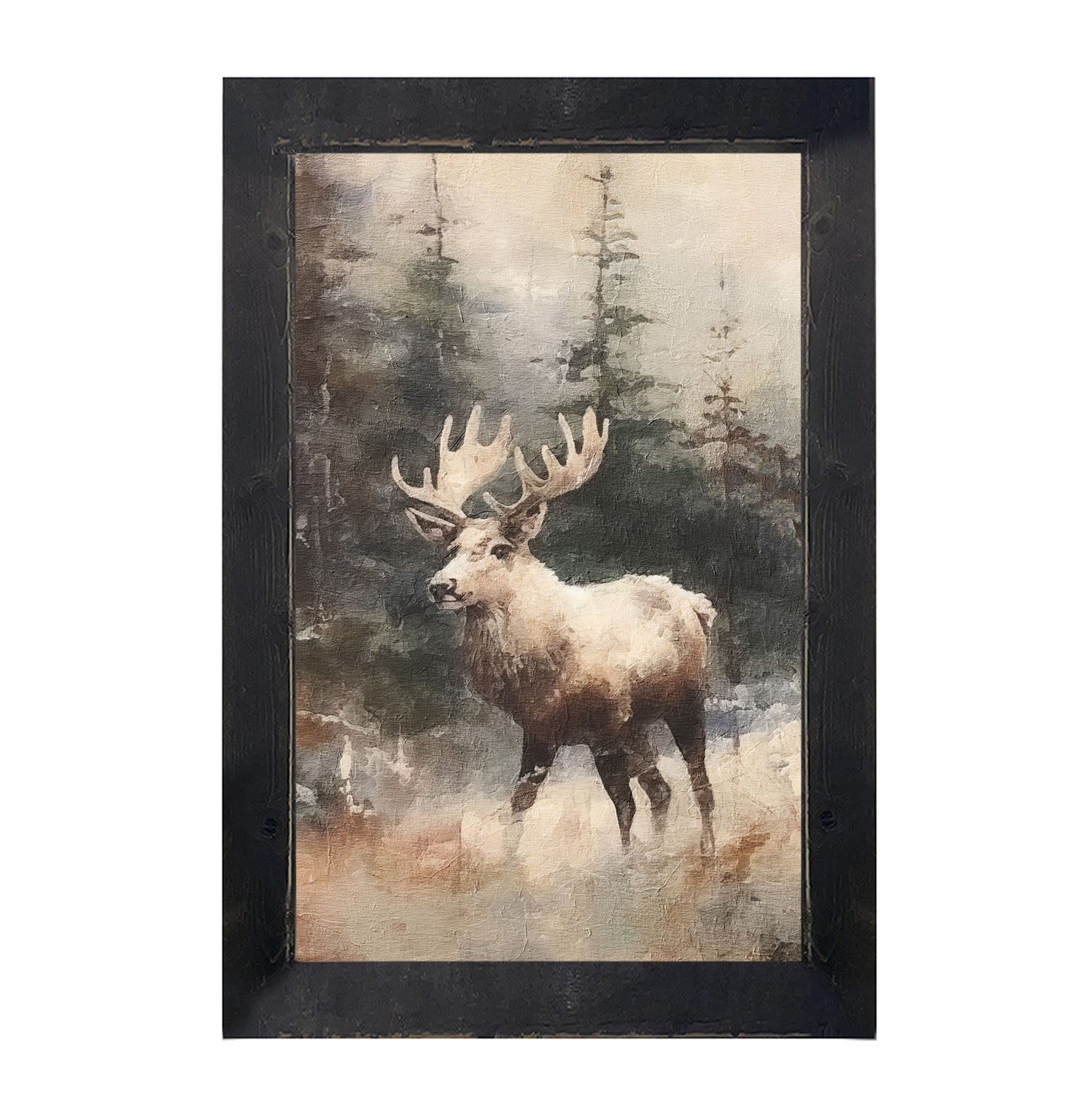 Moose in Woods - Framed art