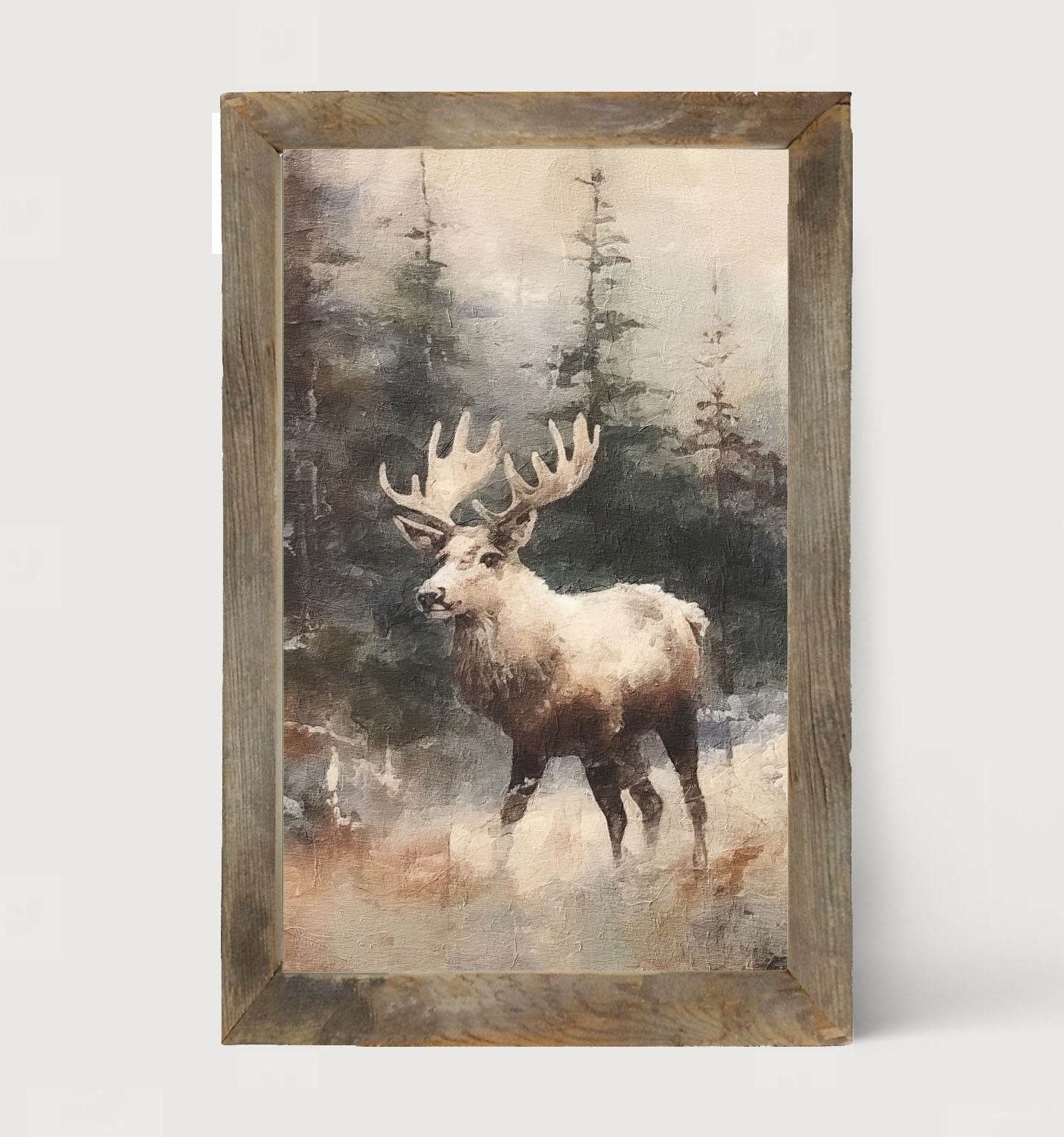 Moose in Woods - Framed art