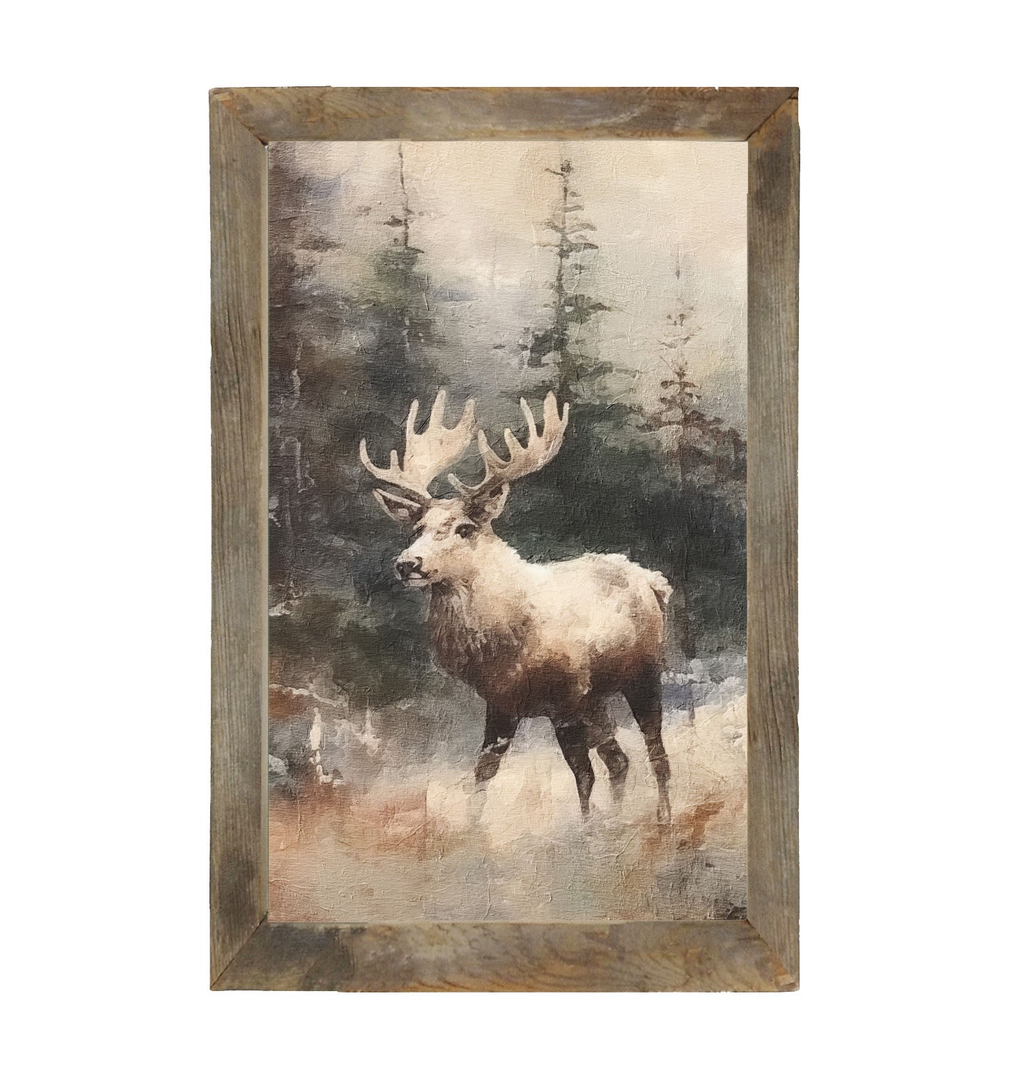 Moose in Woods - Framed art