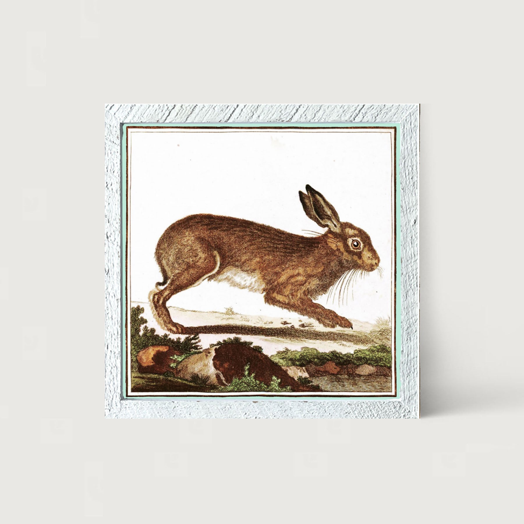 Vintage Brown Bunny - Framed art