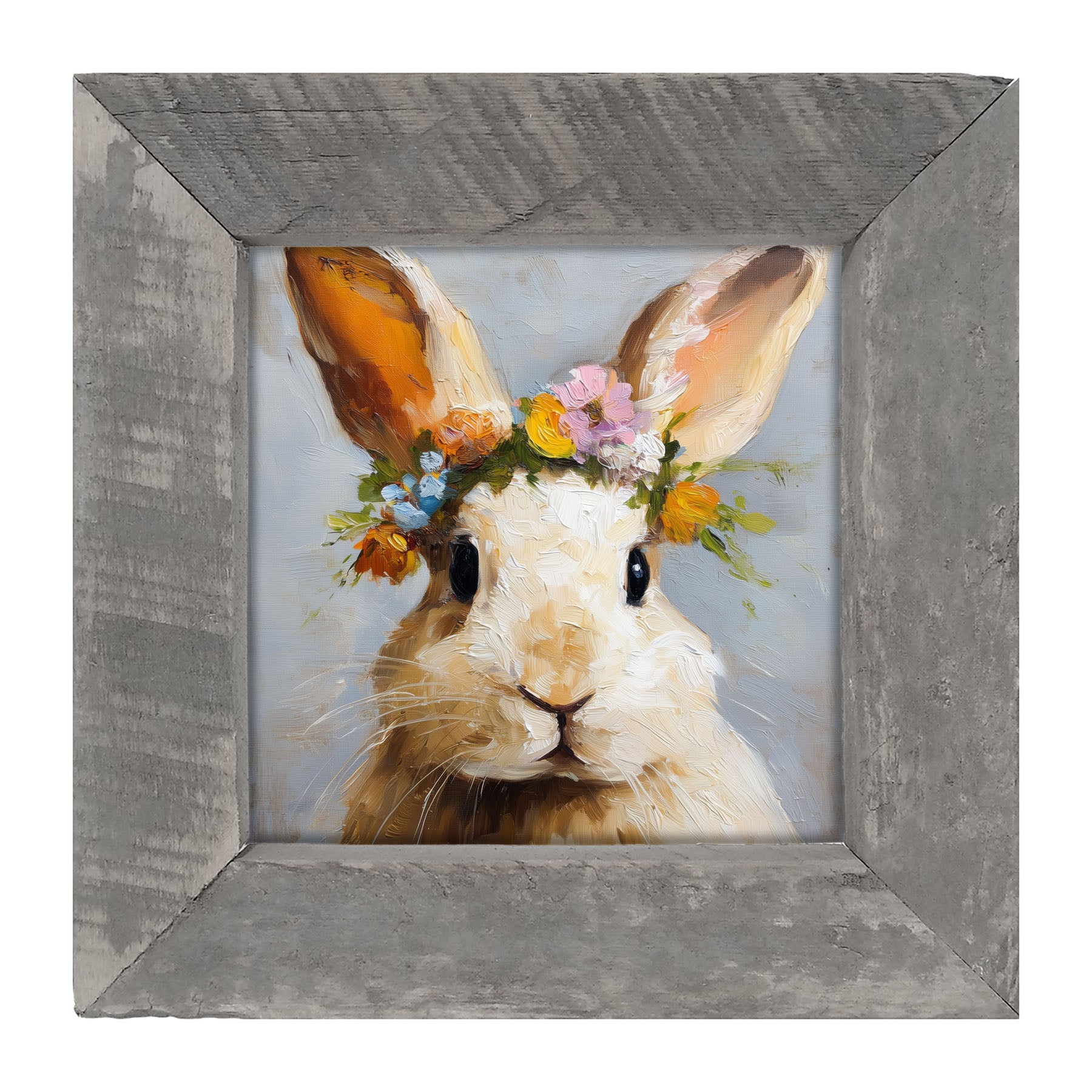 Spring Season Tan Bunny - Framed Art