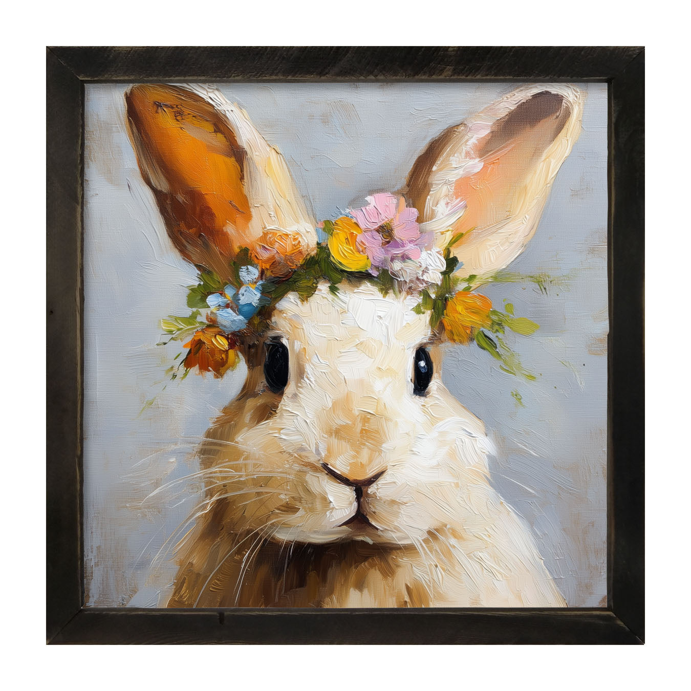 Spring Season Tan Bunny - Framed Art