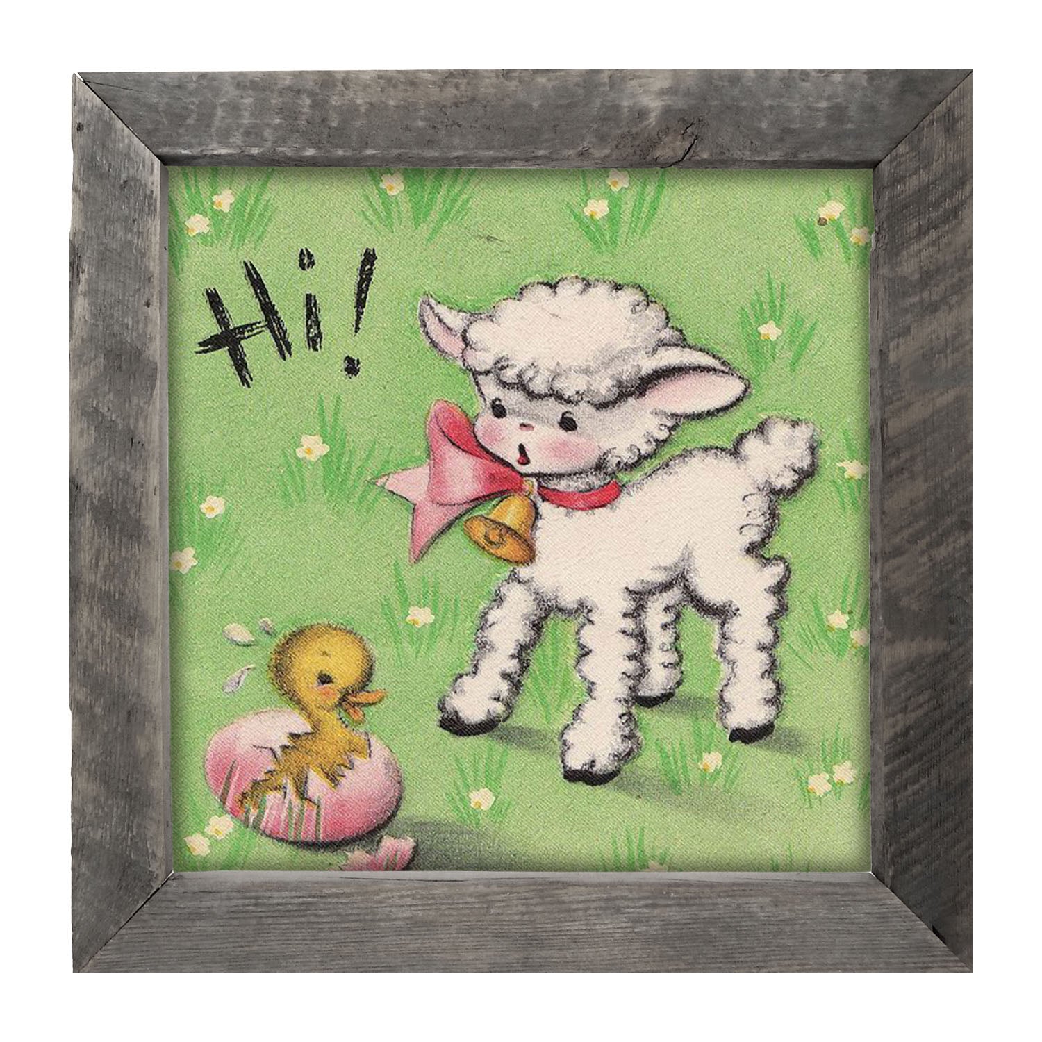 Hi! Lamb - Framed art