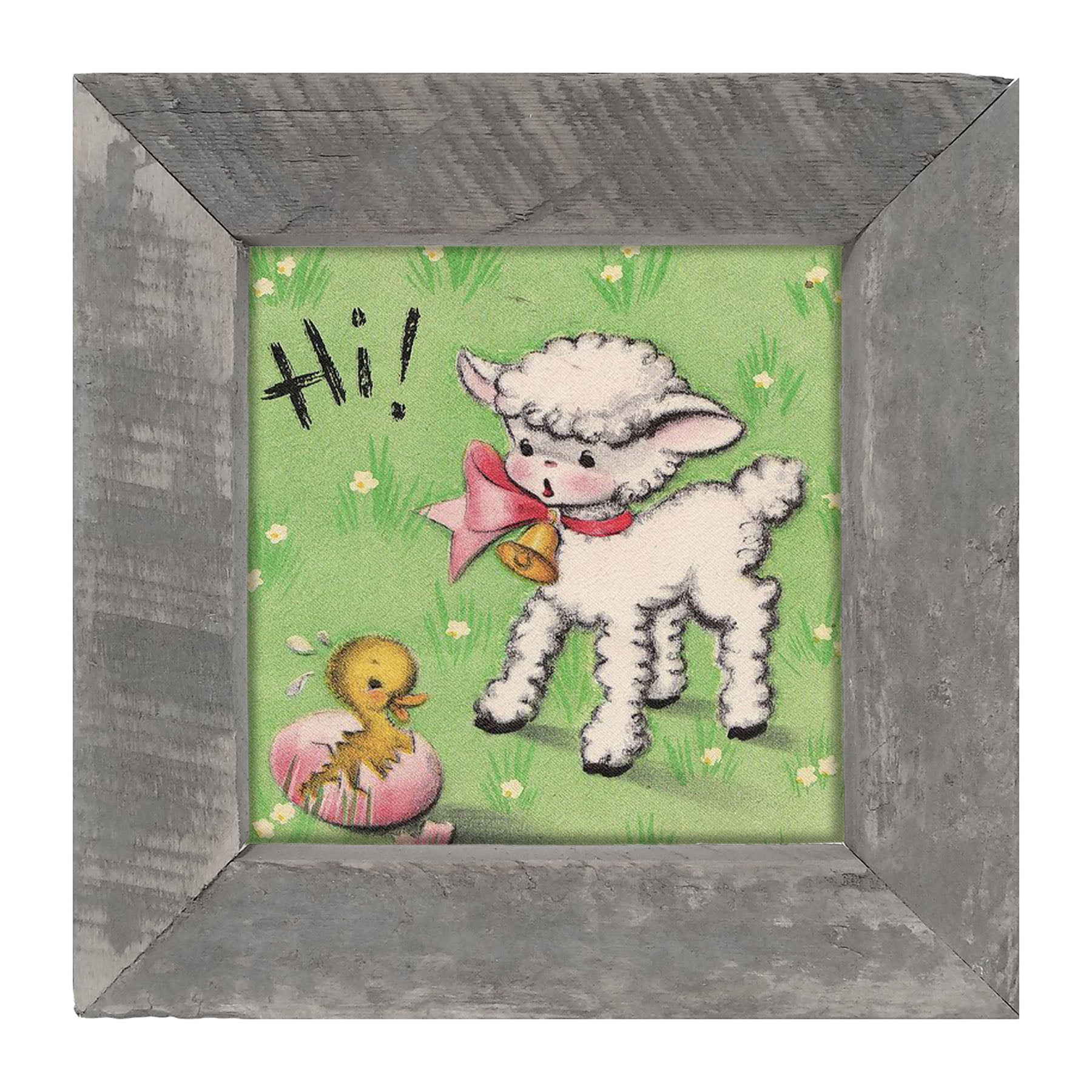 Hi! Lamb - Framed art