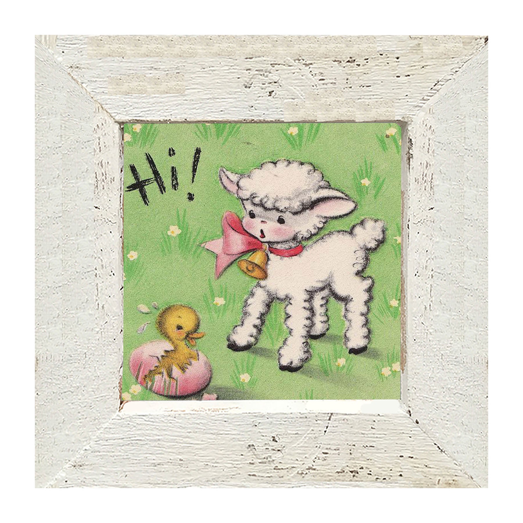 Hi! Lamb - Framed art