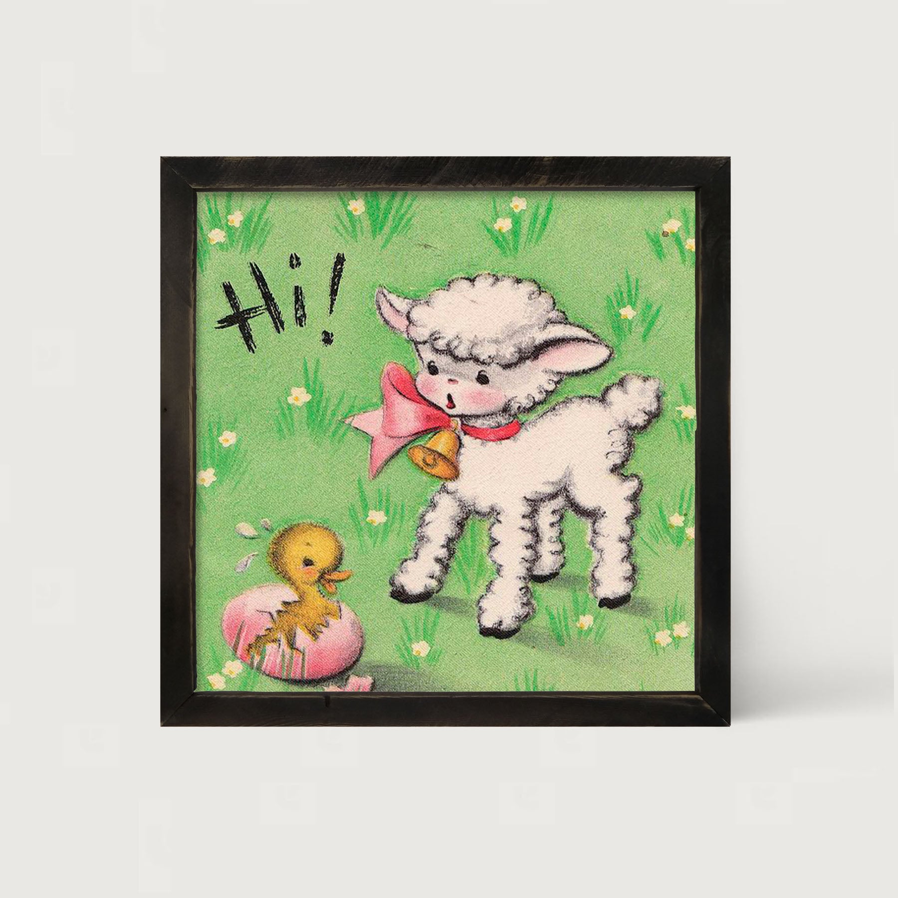 Hi! Lamb - Framed art