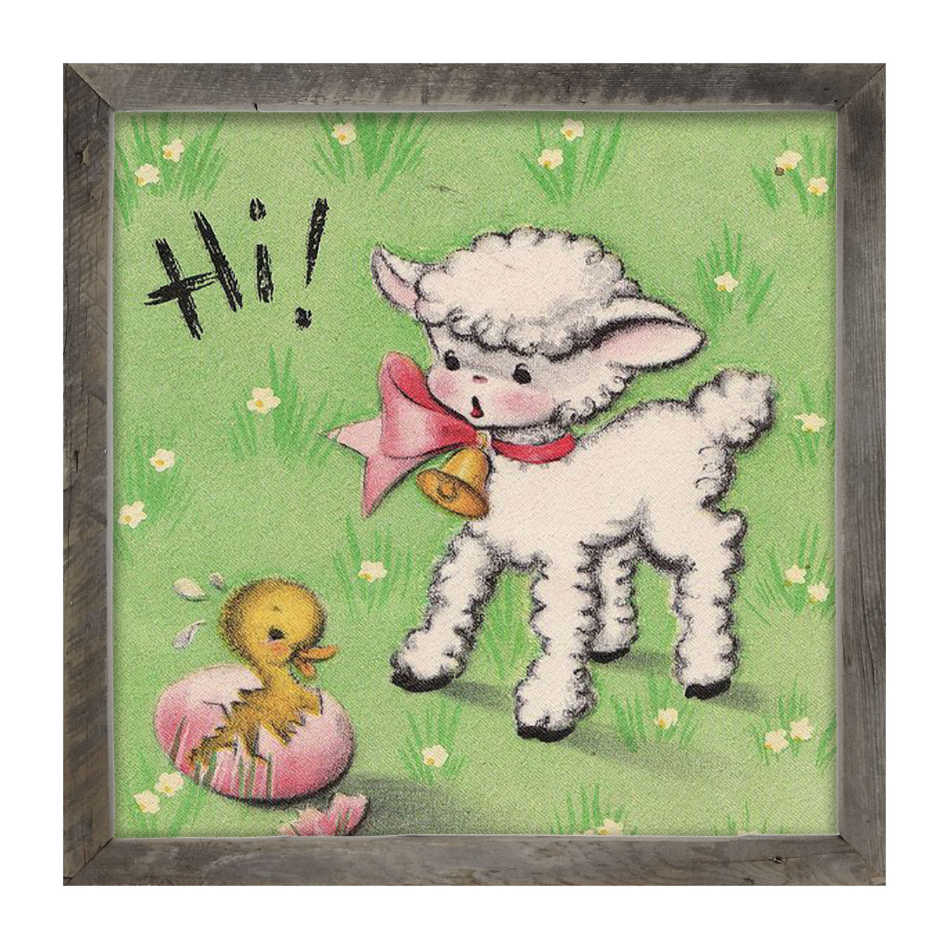 Hi! Lamb - Framed art