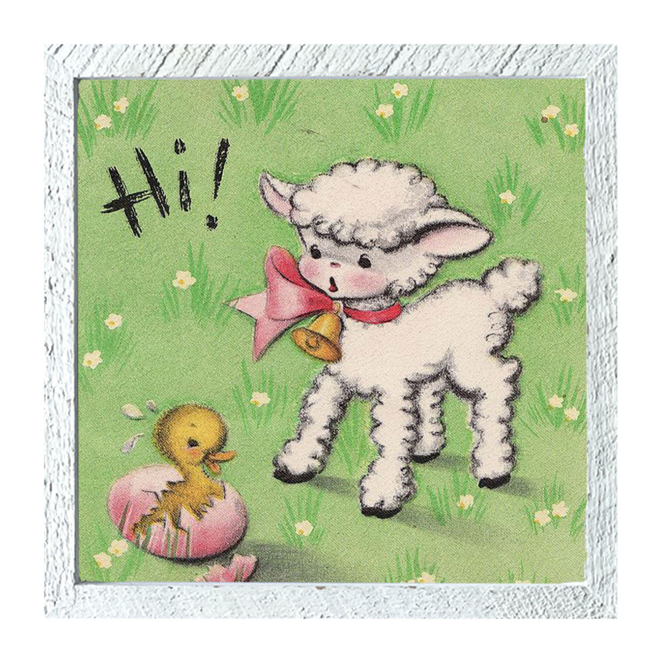 Hi! Lamb - Framed art