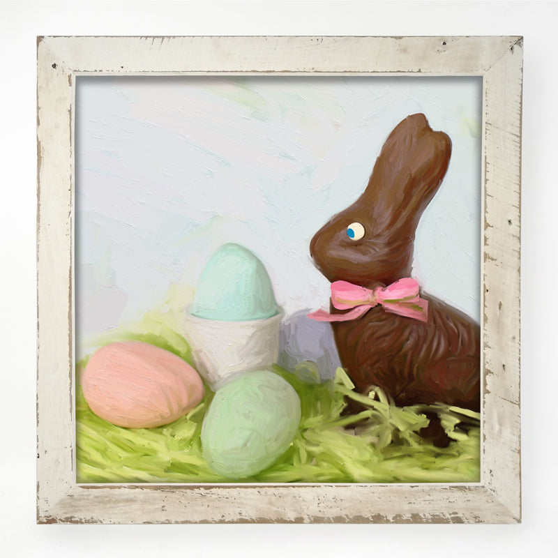 Chocolate Bunny with Eggs