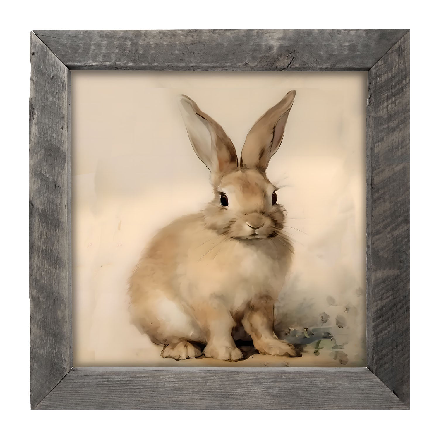Sitting Bunny R - Framed art