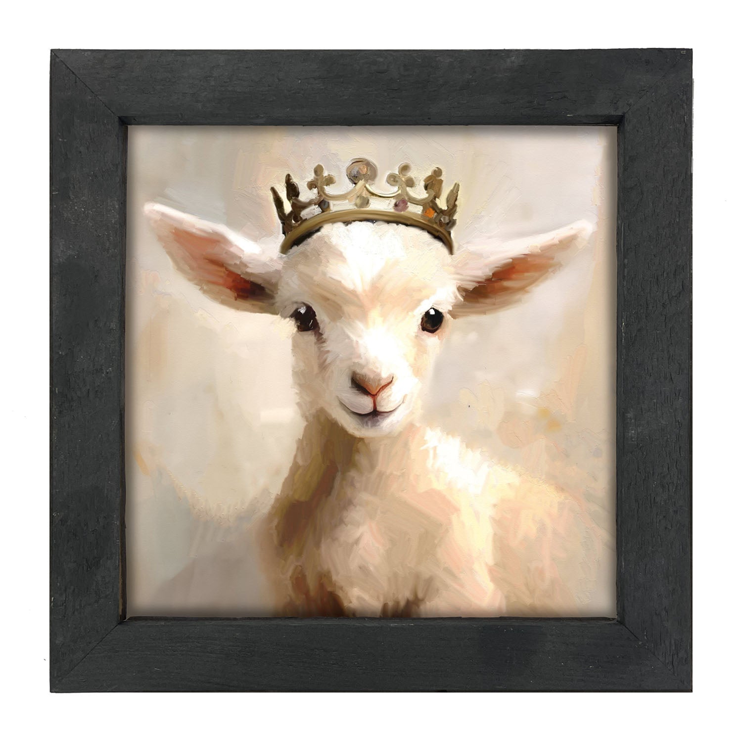 Crown on a Little Lamb - Framed art