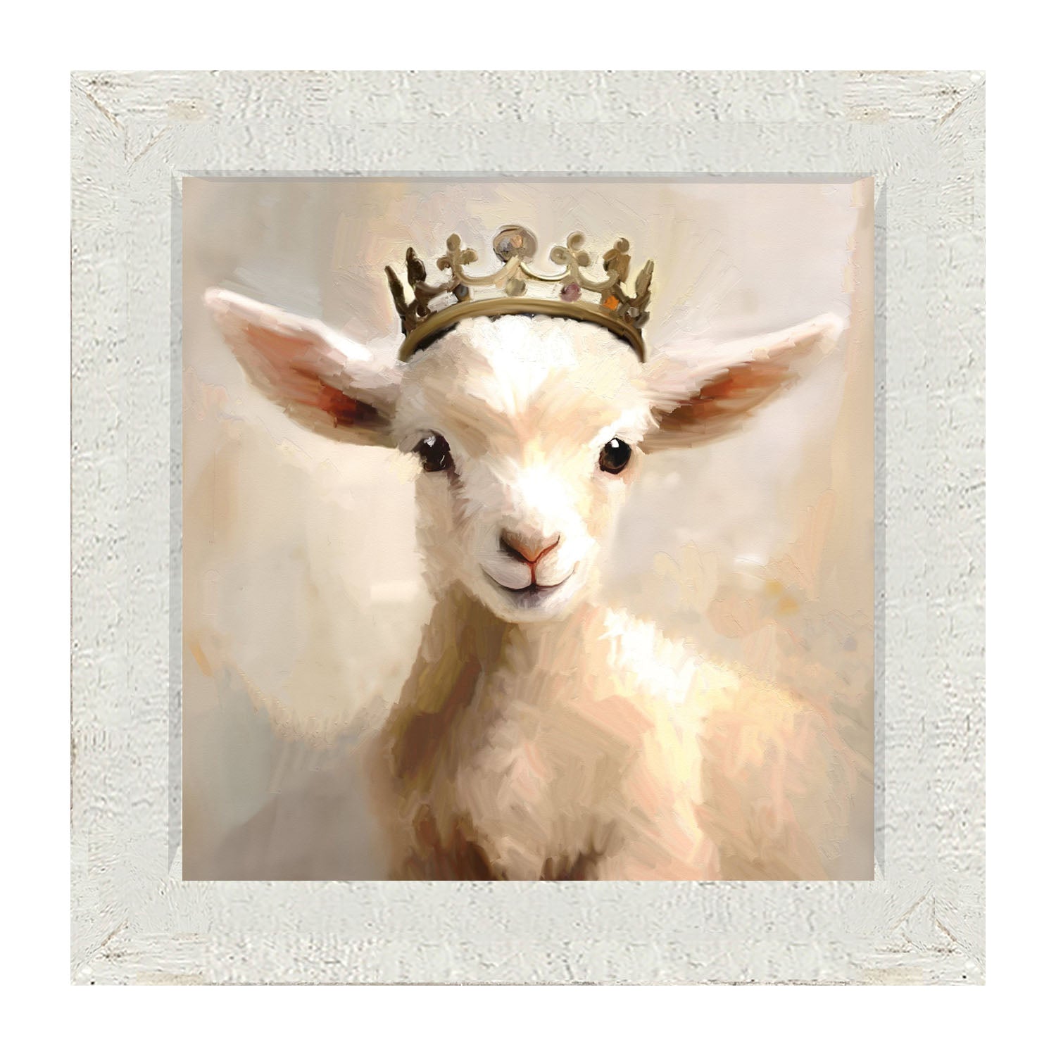 Crown on a Little Lamb - Framed art