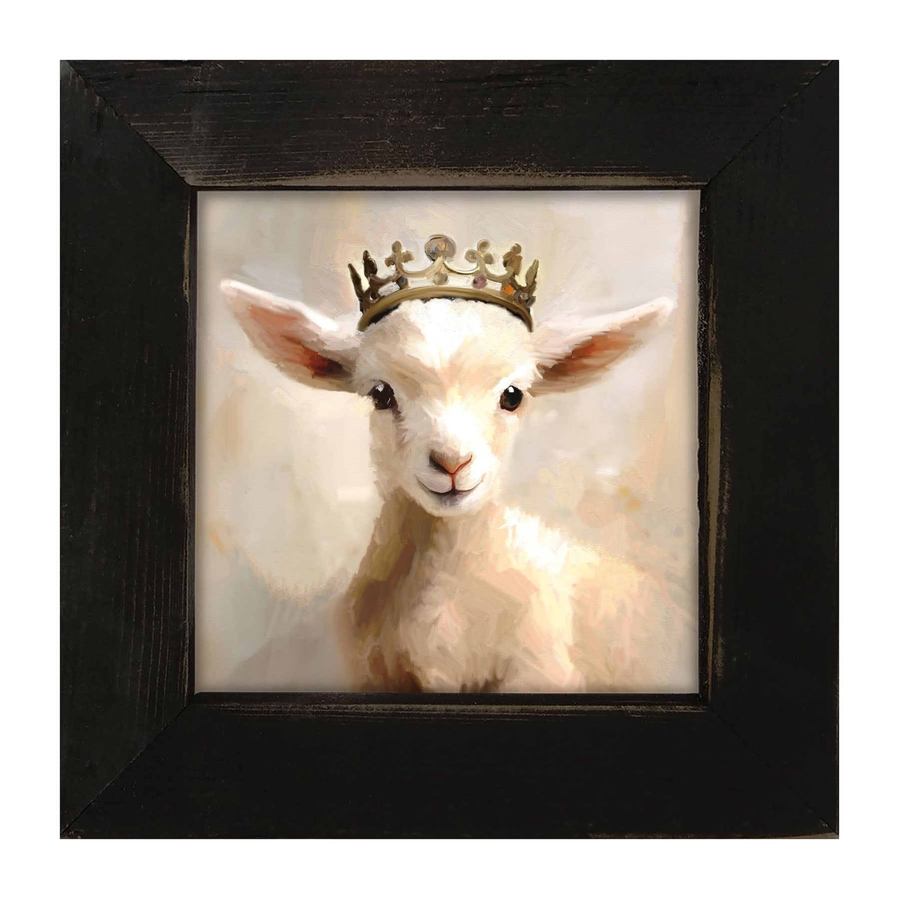 Crown on a Little Lamb - Framed art