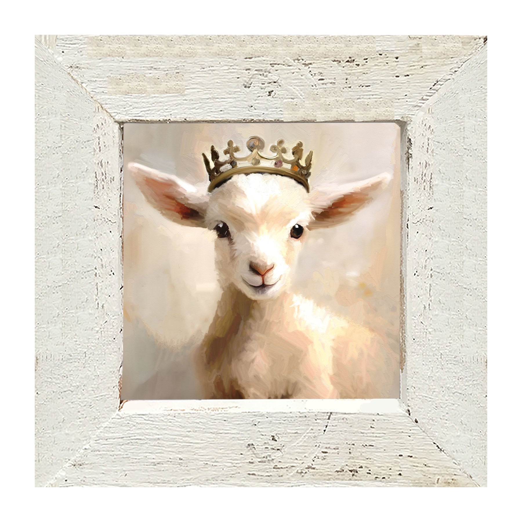 Crown on a Little Lamb - Framed art