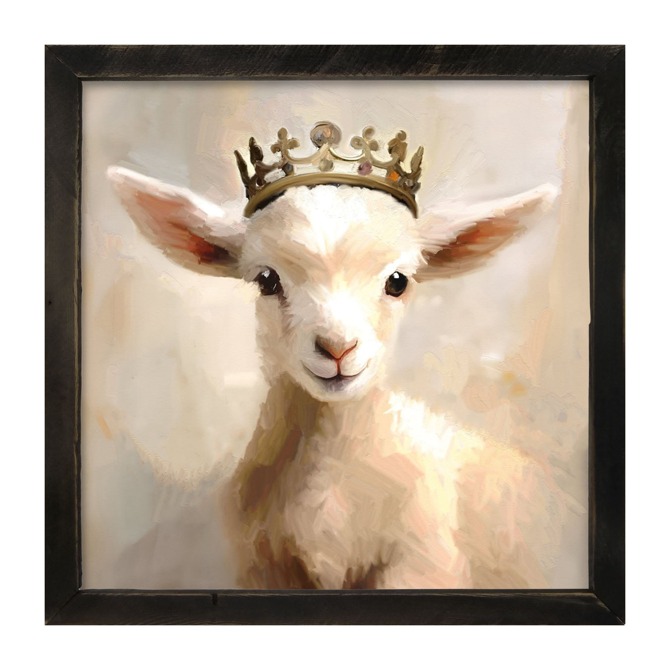 Crown on a Little Lamb - Framed art