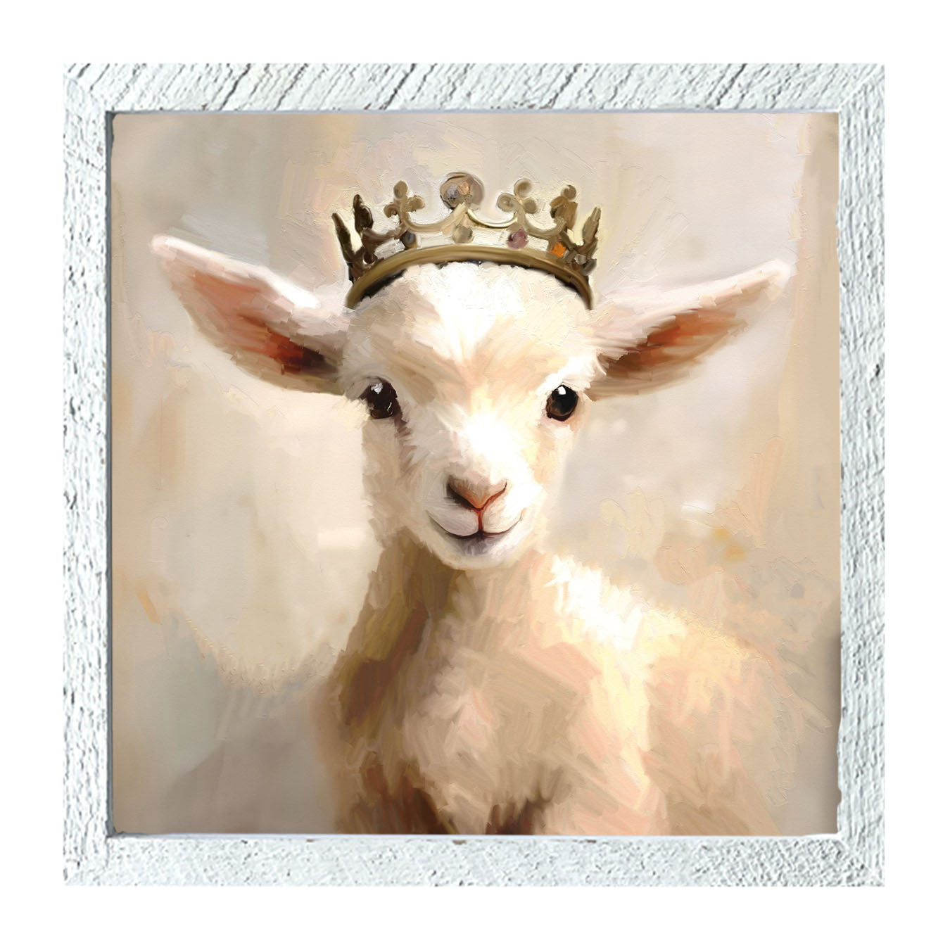 Crown on a Little Lamb - Framed art
