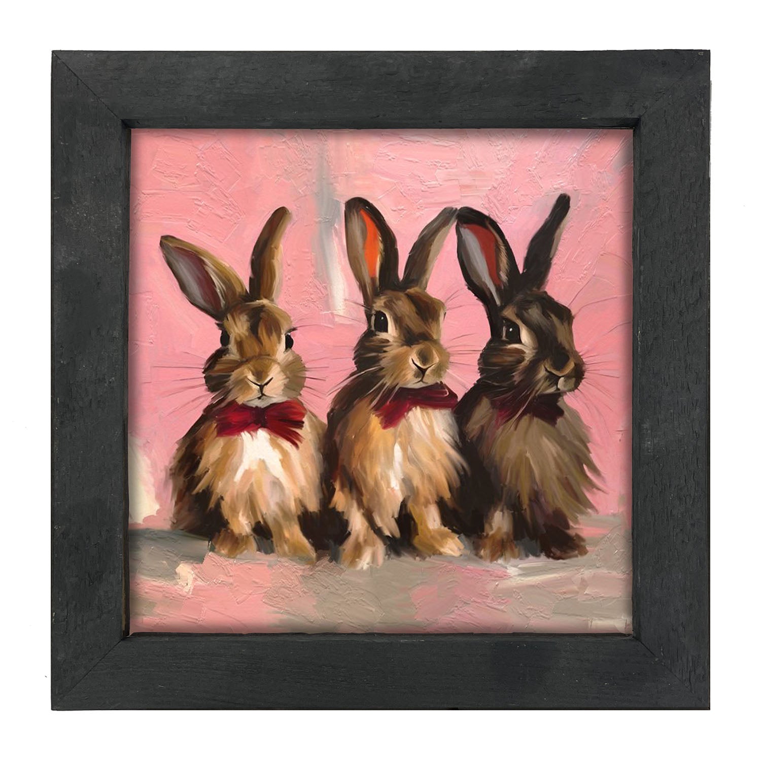 Bunnies in Bows - Framed Art