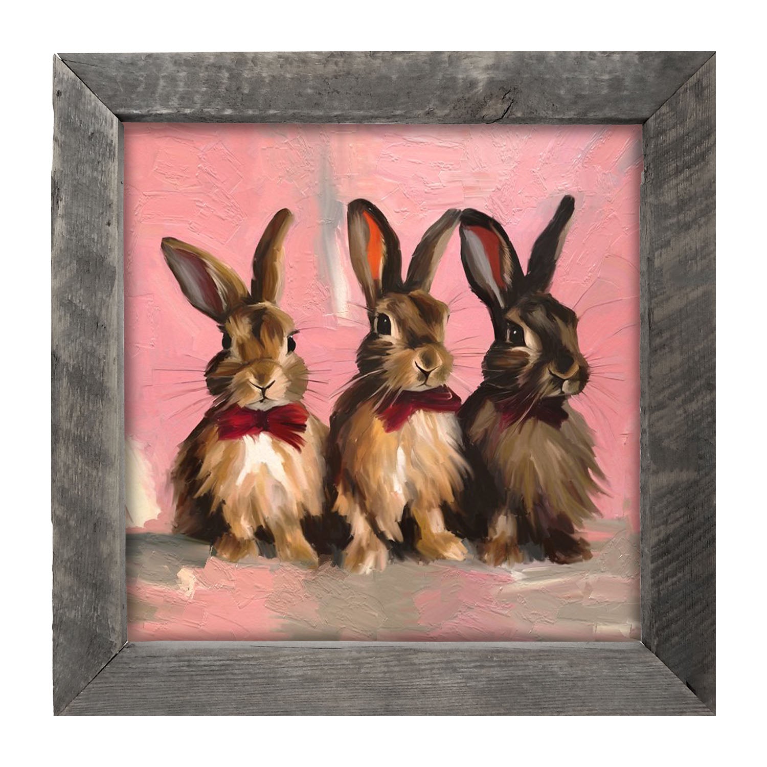 Bunnies in Bows - Framed Art