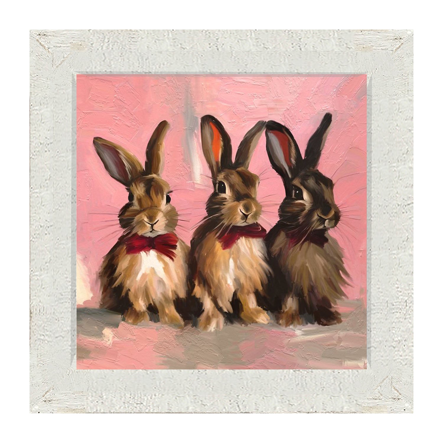 Bunnies in Bows - Framed Art