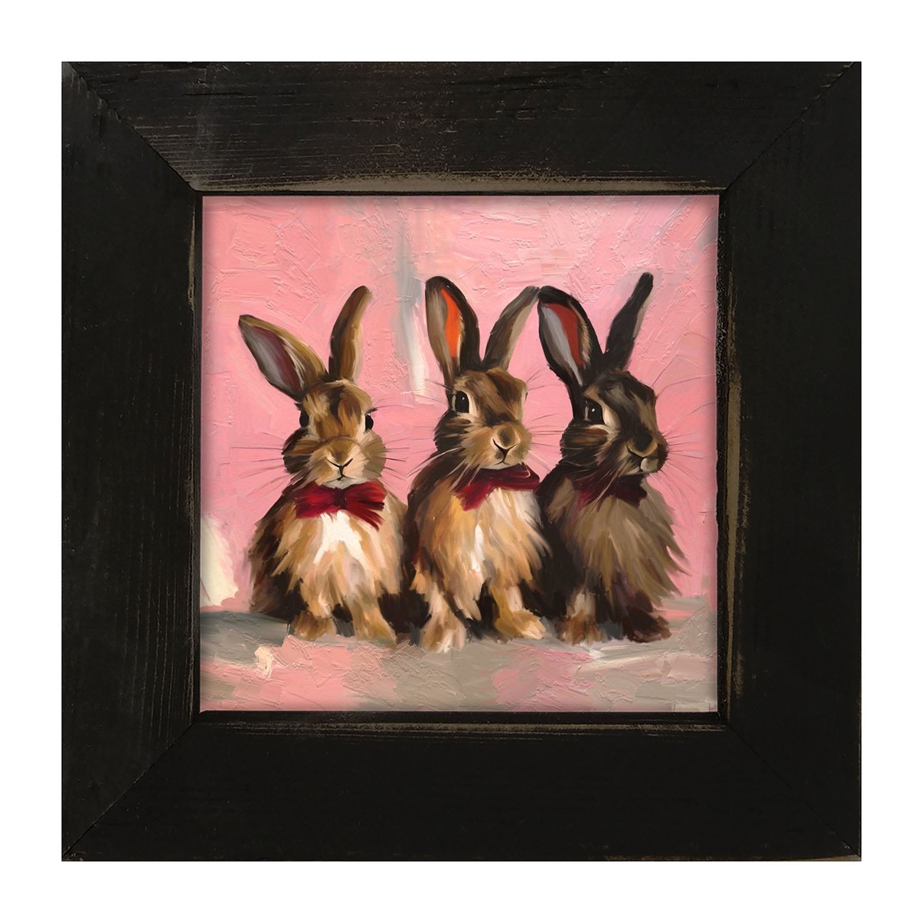 Bunnies in Bows - Framed Art