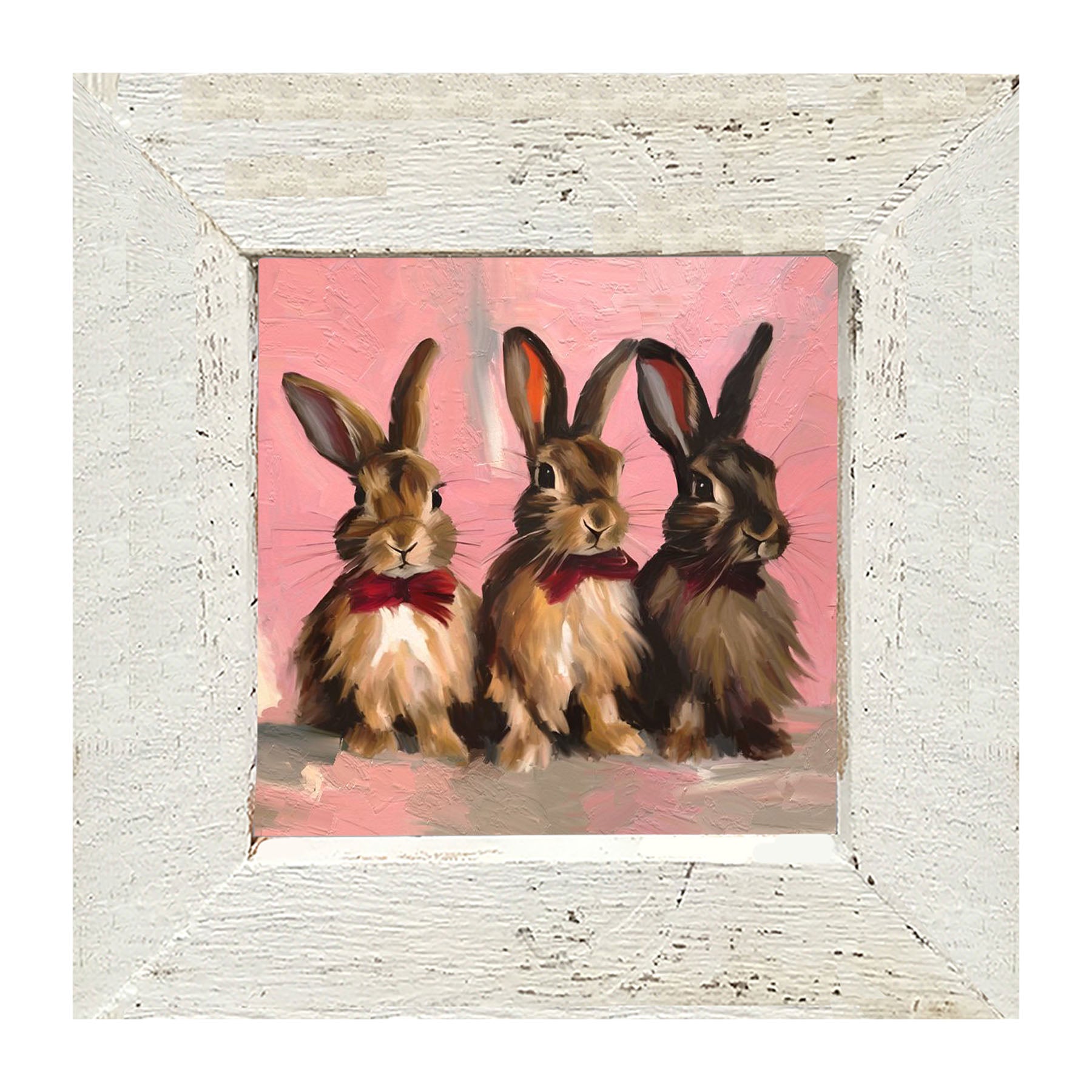 Bunnies in Bows - Framed Art