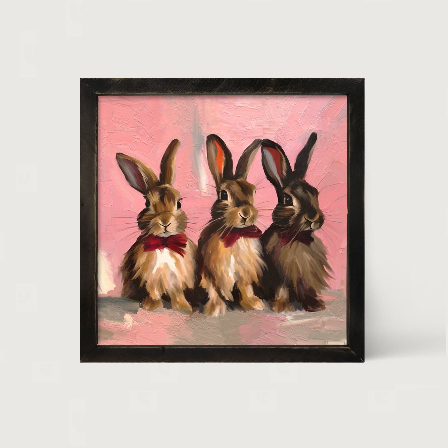 Bunnies in Bows - Framed Art