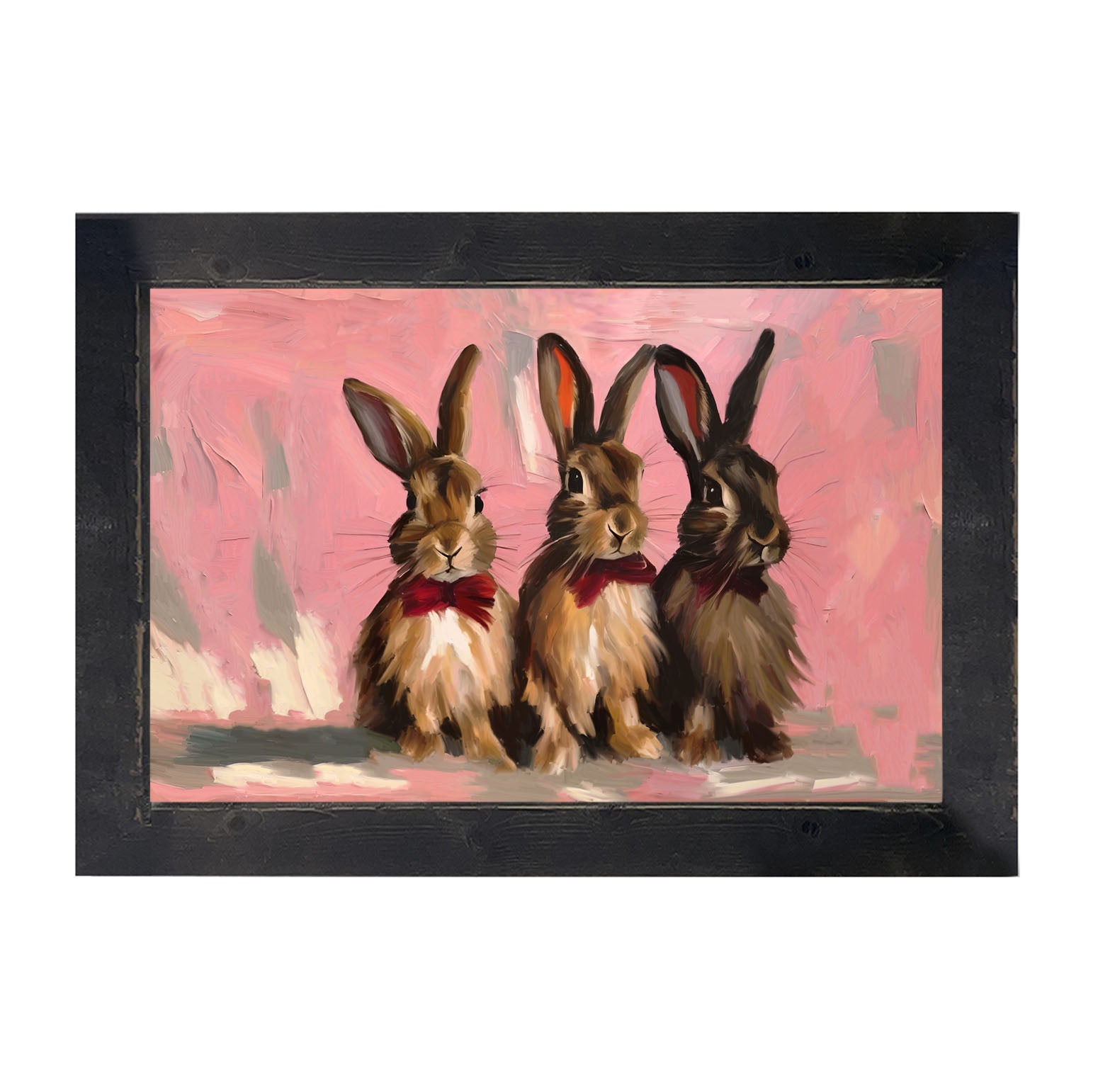 Bunnies in Bows - Framed Art
