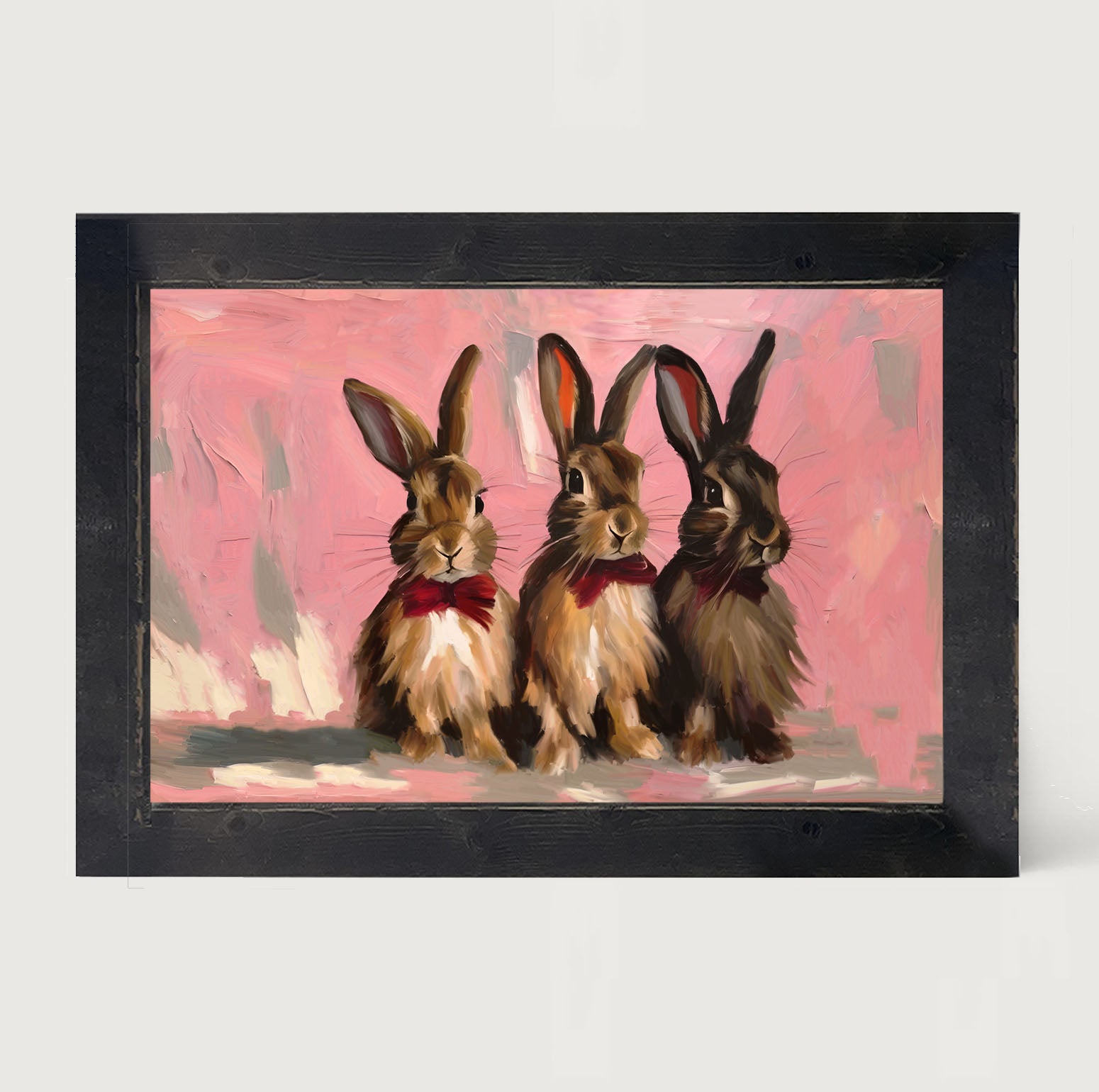 Bunnies in Bows - Framed Art