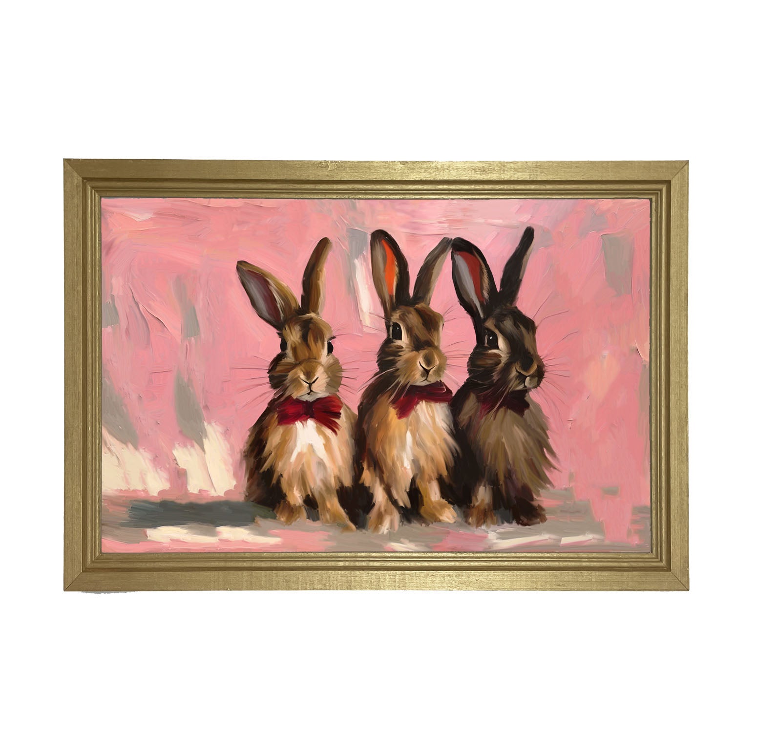 Bunnies in Bows - Framed Art