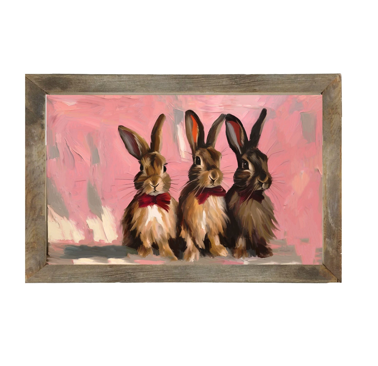Bunnies in Bows - Framed Art