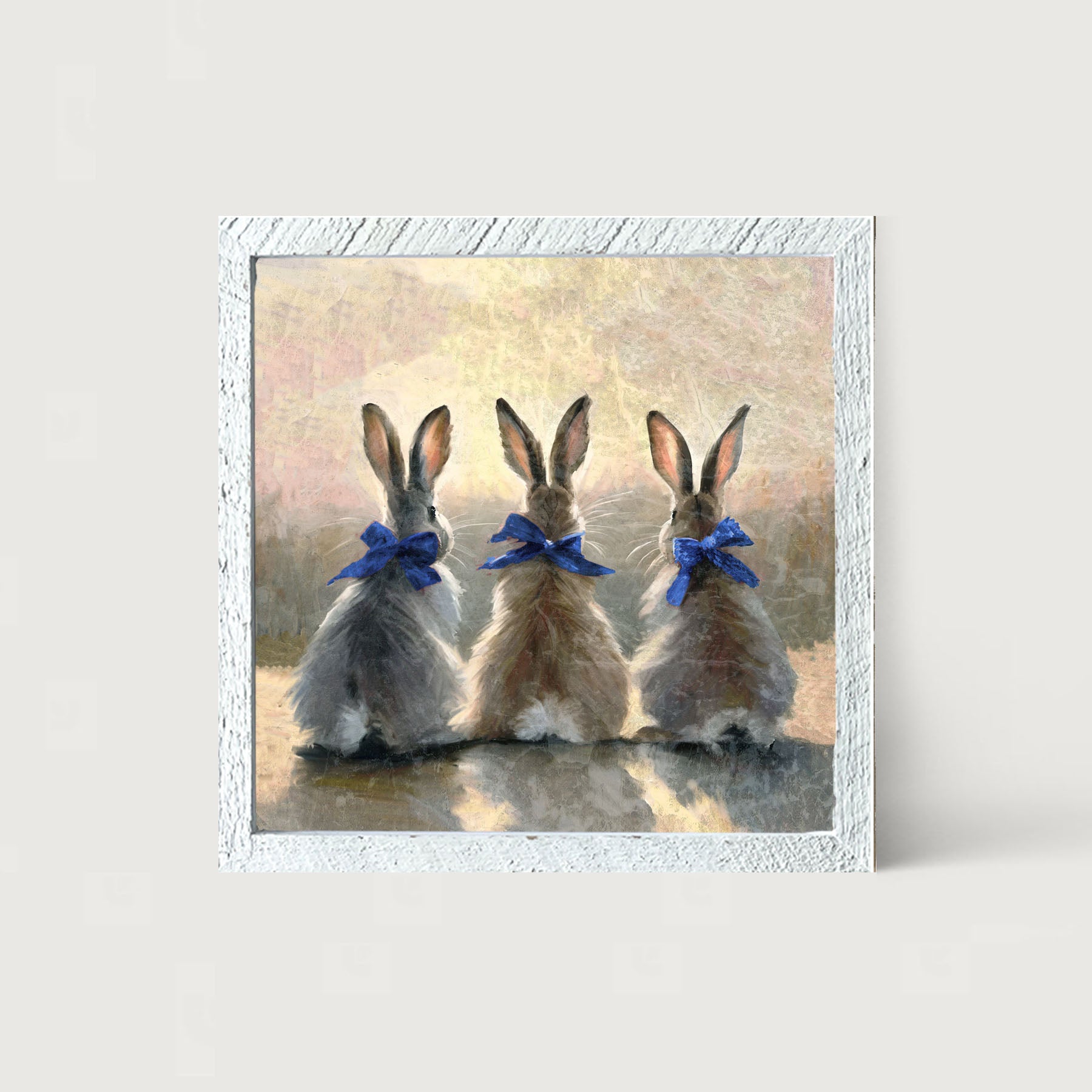 Bunnies with Blue Bows