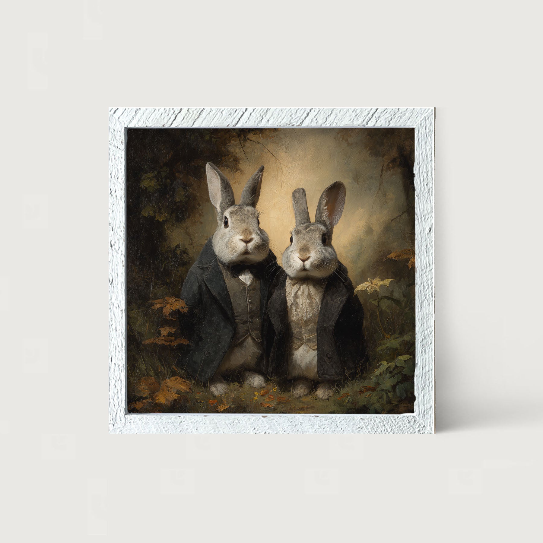 Bunnies Posing in Coats